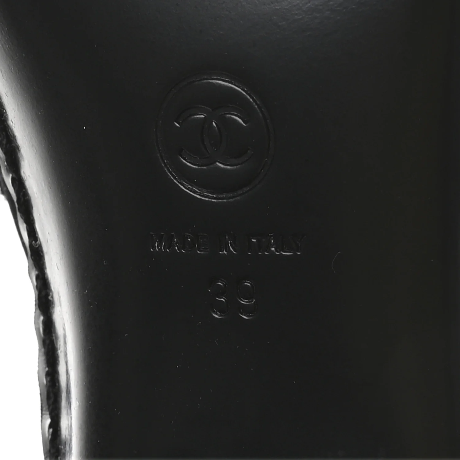 Shiny Calfskin Logo Loafers 38 Black - Top Club