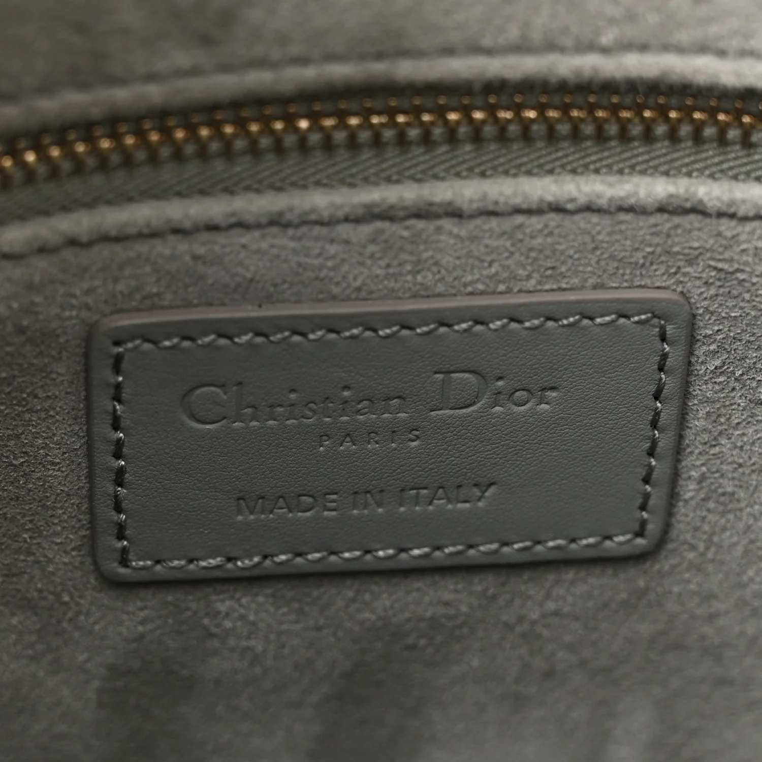 Ultra Matte Calfskin Cannage Medium Lady Dior Grey Stone - Top Club