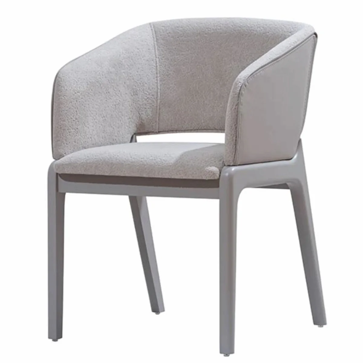 Luxury dining room chair with armrests gray H. 81 cm - Dining room furniture