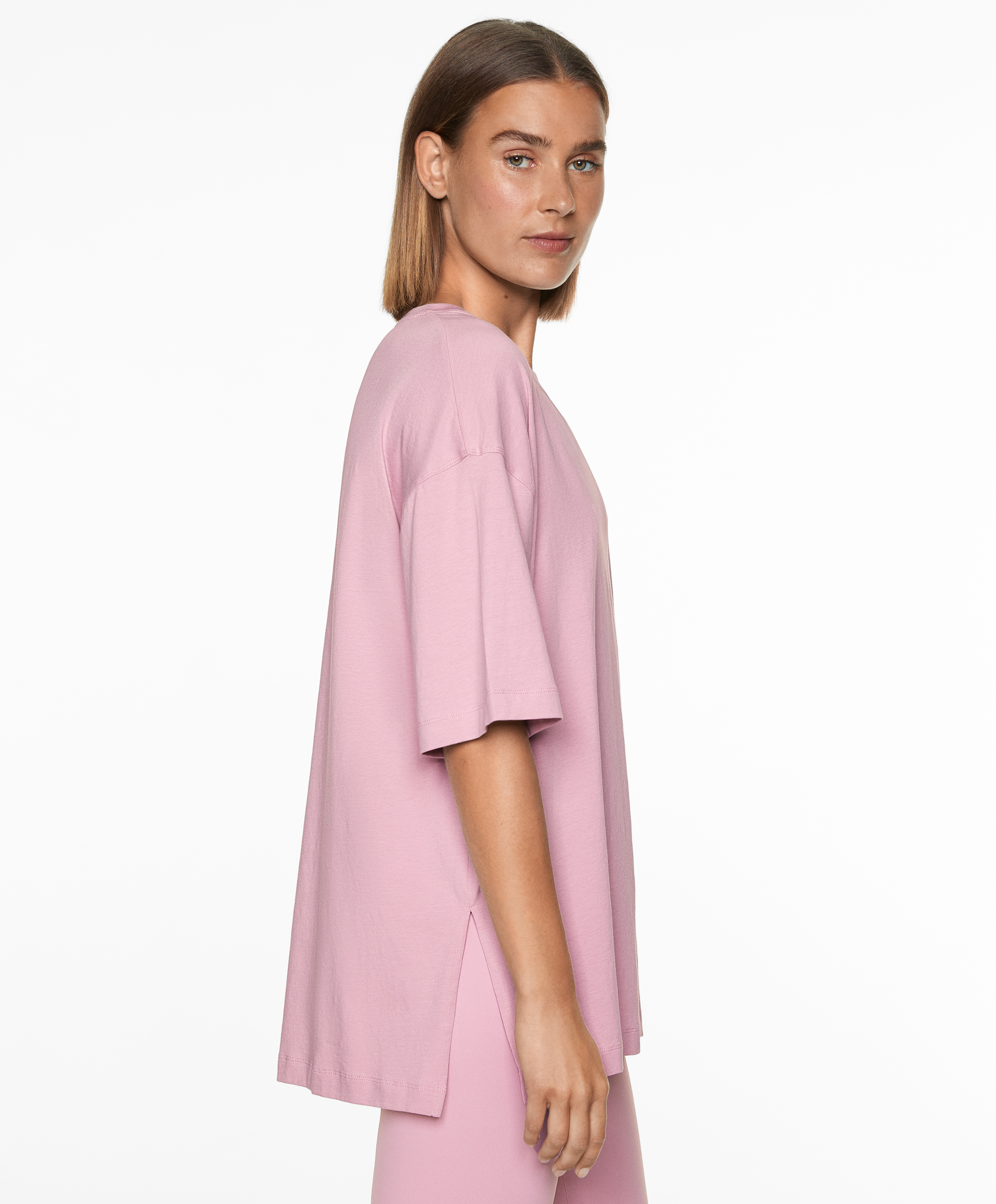OYSHO Short sleeve cotton blend T-shirt