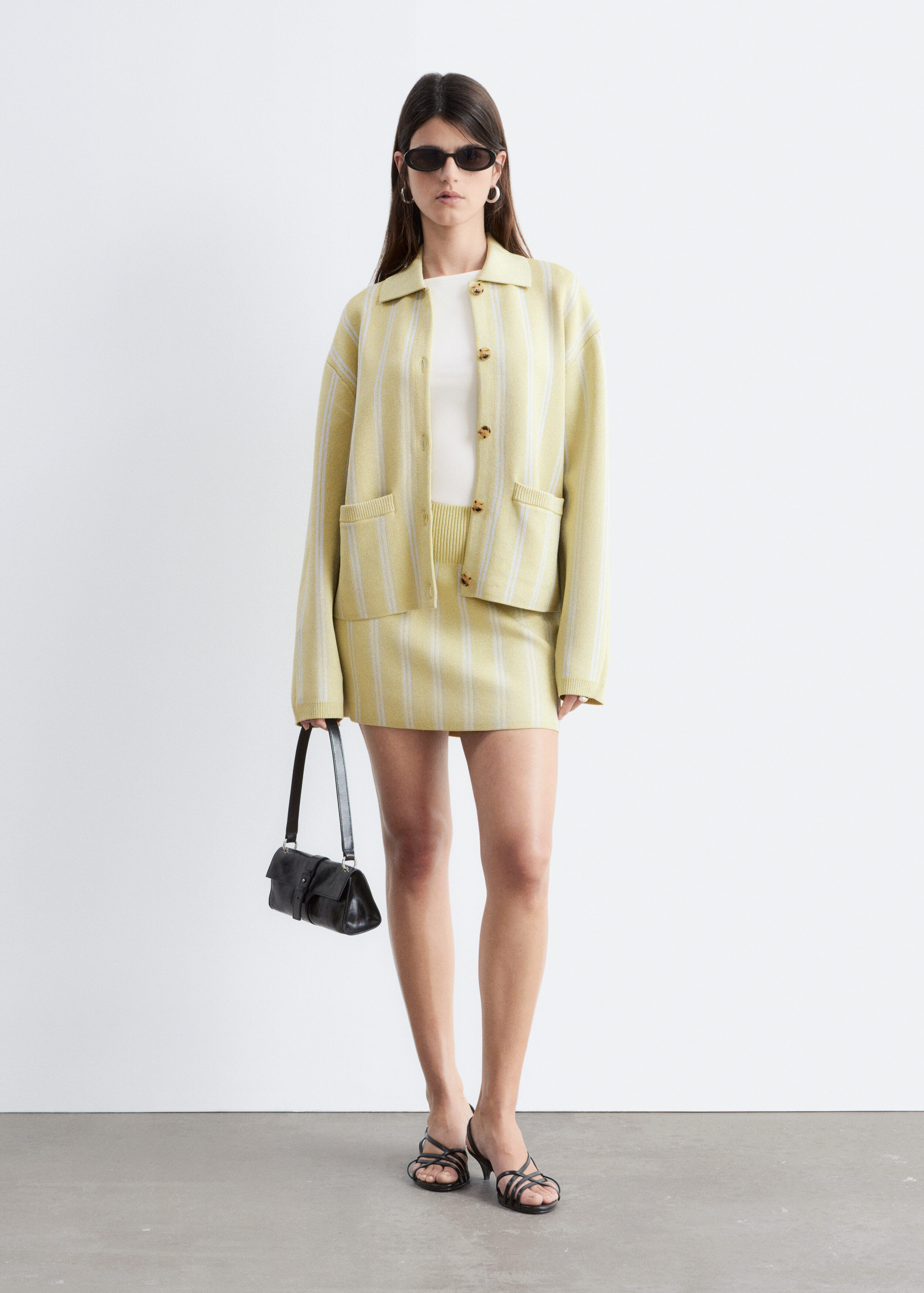 & Other Stories OVERSIZED POLO-KNIT CARDIGAN