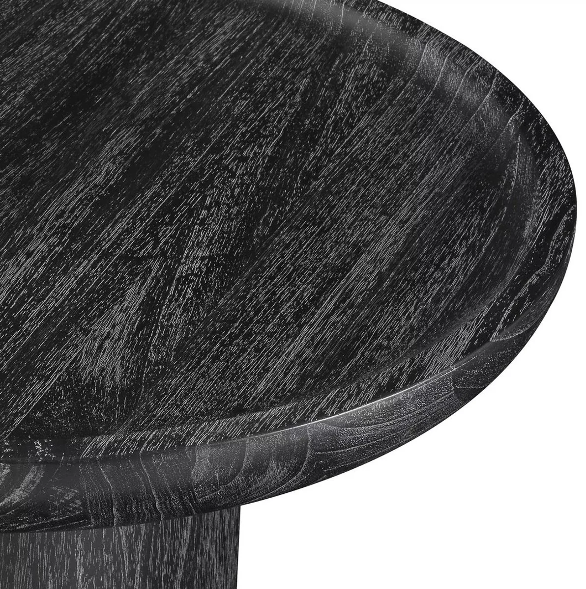 Luxury side table black gray Ø 64.5 x H. 46 cm - Round solid wood table - Solid wood living room furniture - Luxury quality