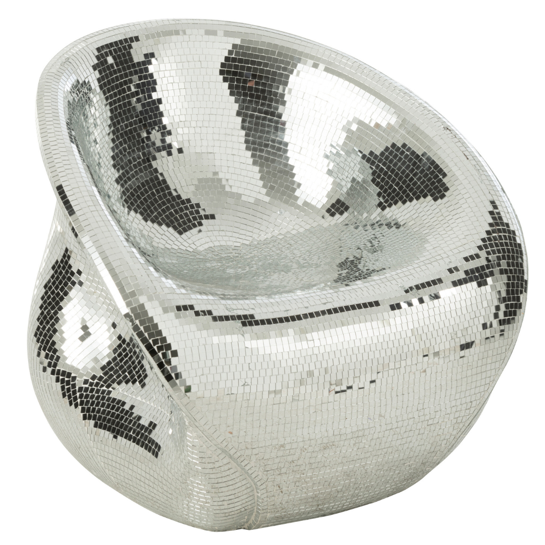 Fauteuil Disco Spiegels zilver