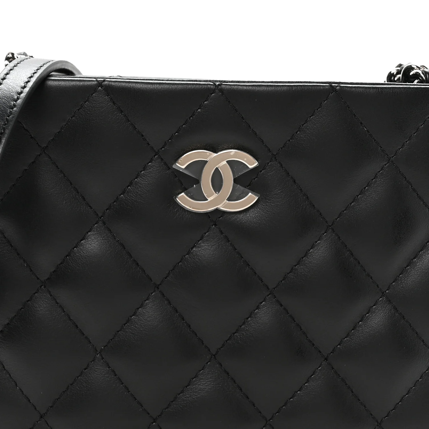 Lambskin Quilted Uniform Crossbody Bag Black - Top Club