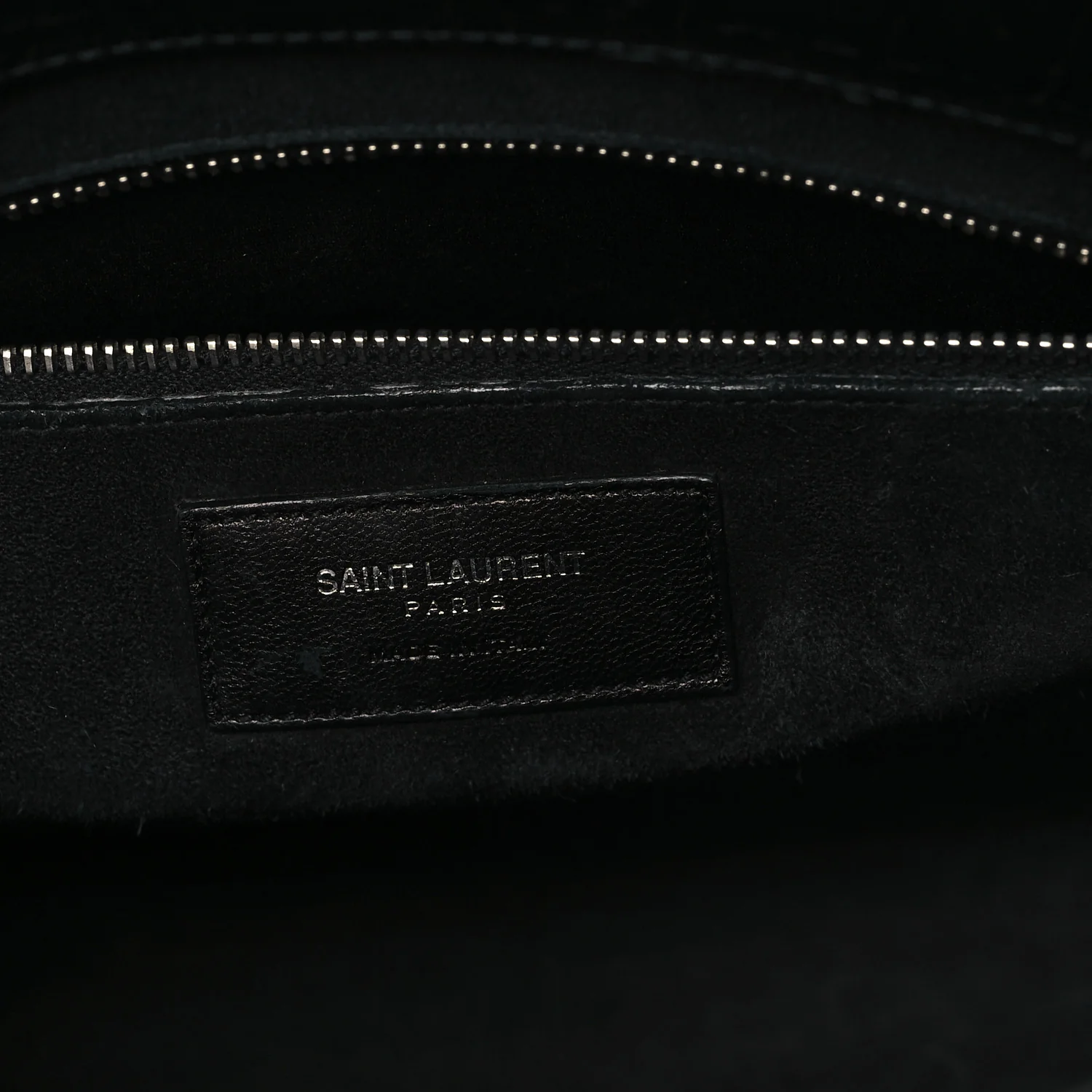 Calfskin Crocodile Embossed Large Sac De Jour Carryall Black - Top Club