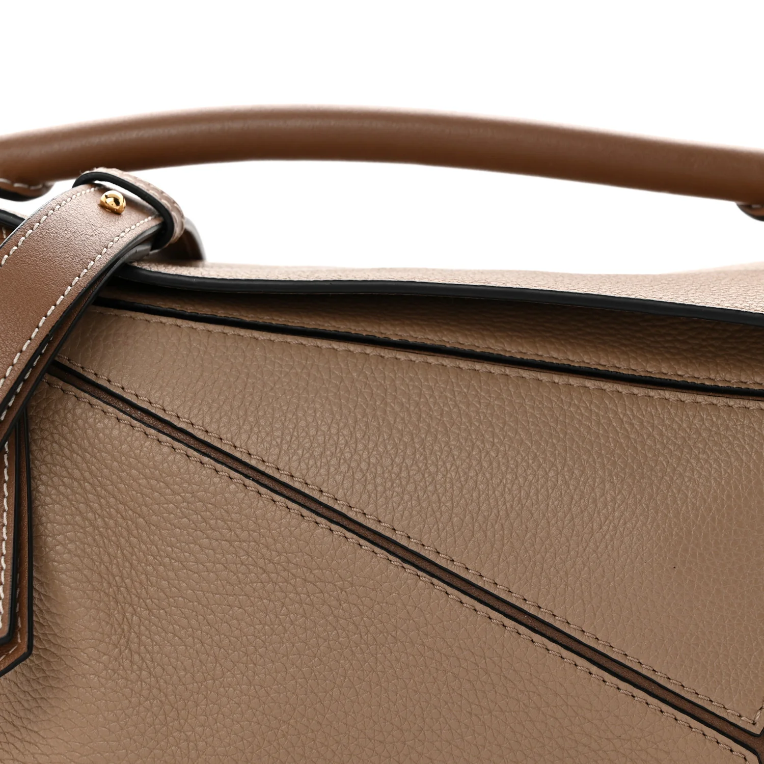Grained Calfskin Small Puzzle Bag Sand Mink - Top Club