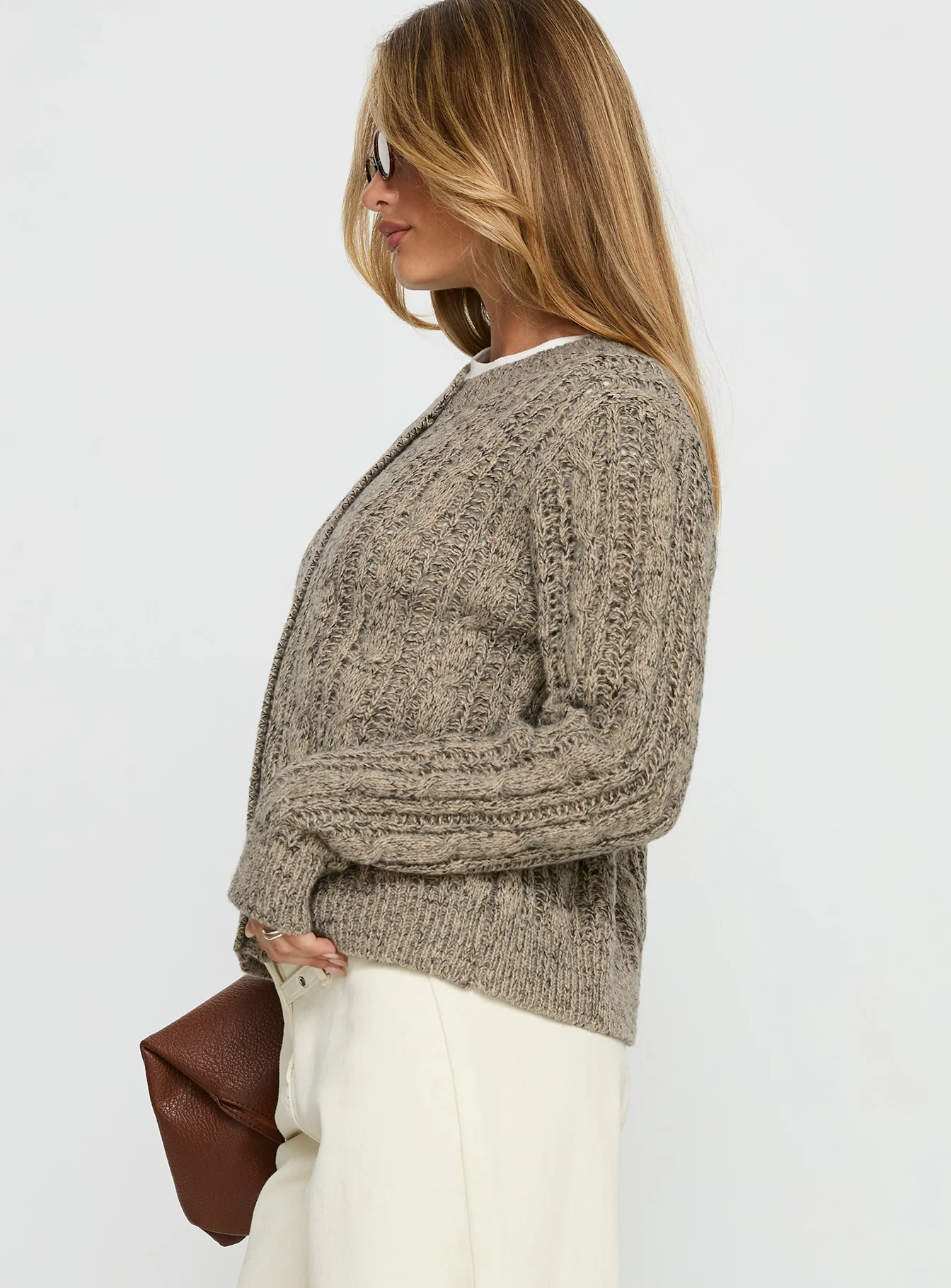 Kaytee Button Up Knit Cardigan Grey