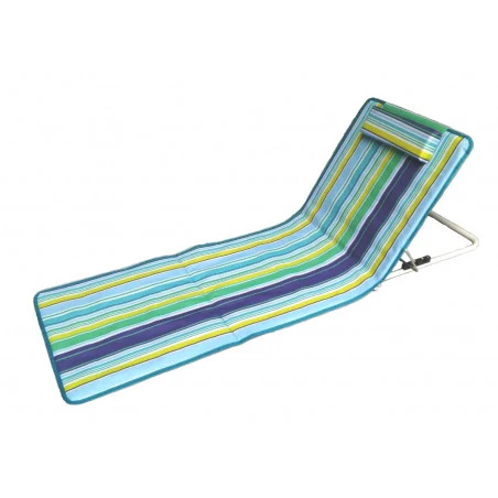 Hosa Folding beach lounger RECLINABLE BACKREST and headrest - blue
