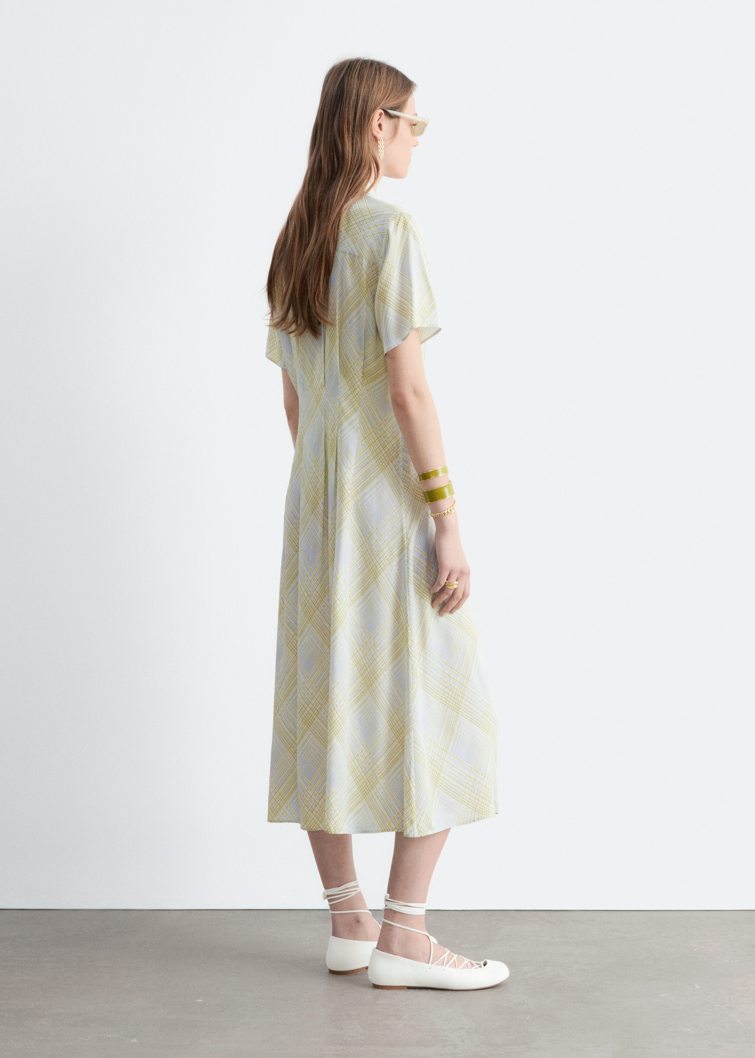 & Other Stories PLEATED WAIST SHIRT DRESS