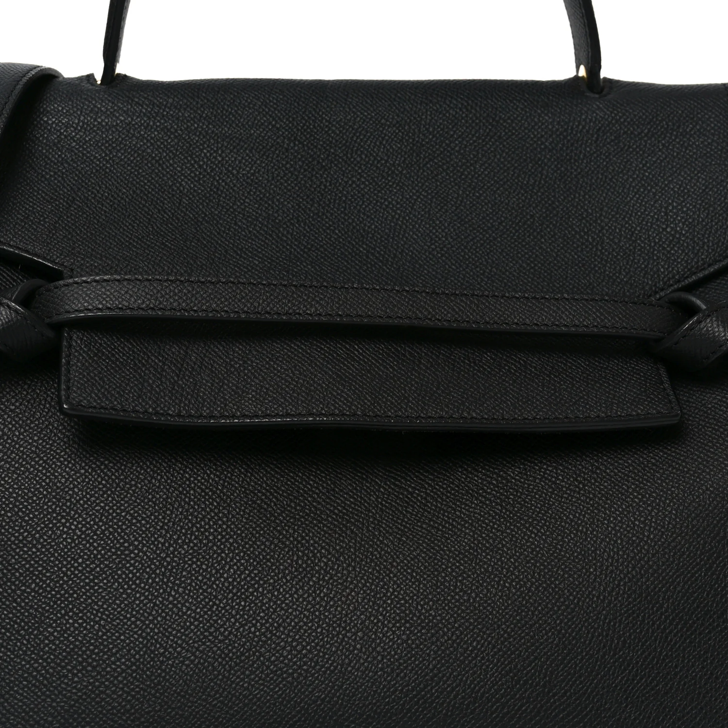 Grained Calfskin Mini Belt Bag Black - Top Club