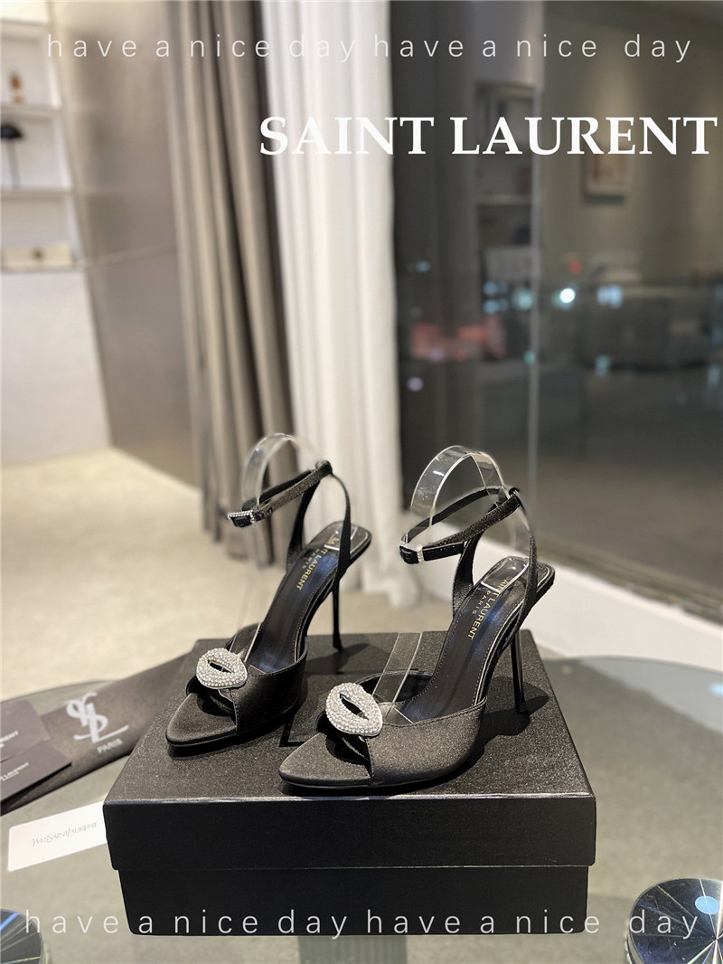 YSL pointed crepe satin slingback pumps - Sneaker Replica Workshop