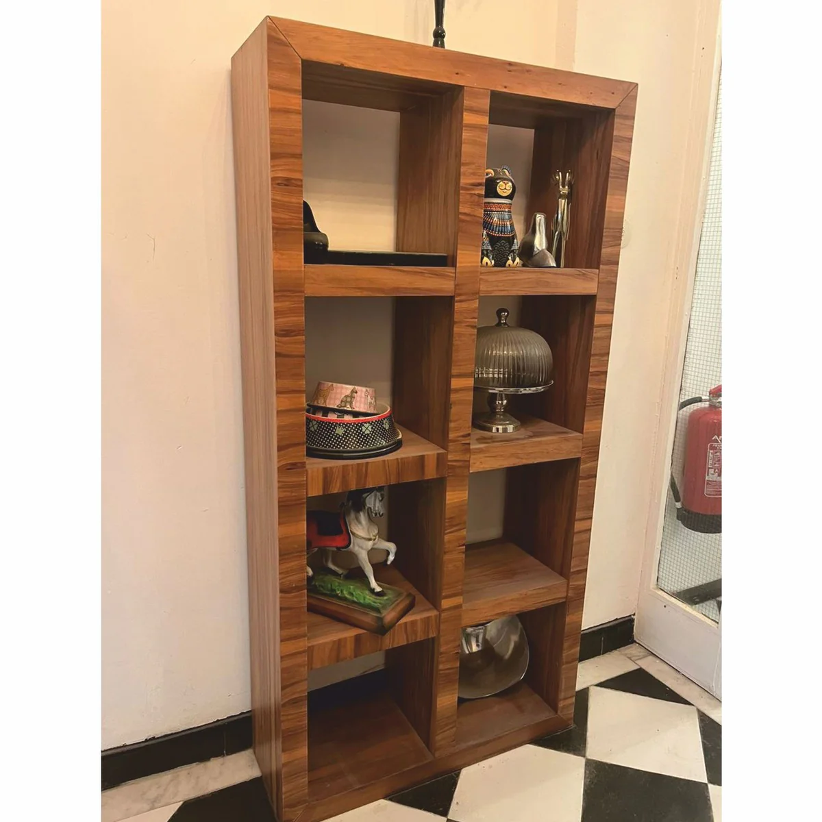 Luxury solid wood shelf cabinet brown H. 170 cm - exhibition piece