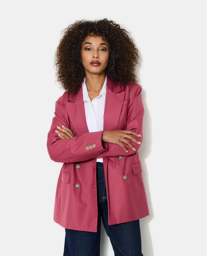 Pimkie Veste blazer oversize avec double boutonnage