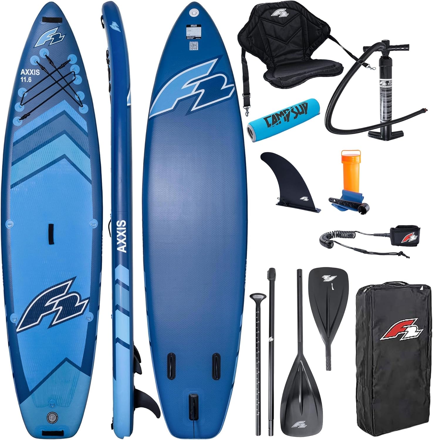 SUP F2 AXXIS Combo - Tavola da surf gonfiabile per principianti ed esperti con accessori