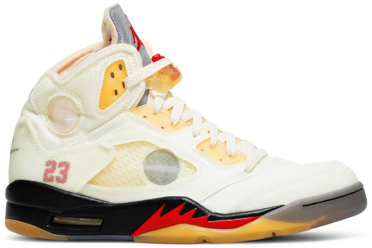Off-White x Air Jordan 5 Retro SP  Sail  DH8565-100 - Sneaker Replica Workshop