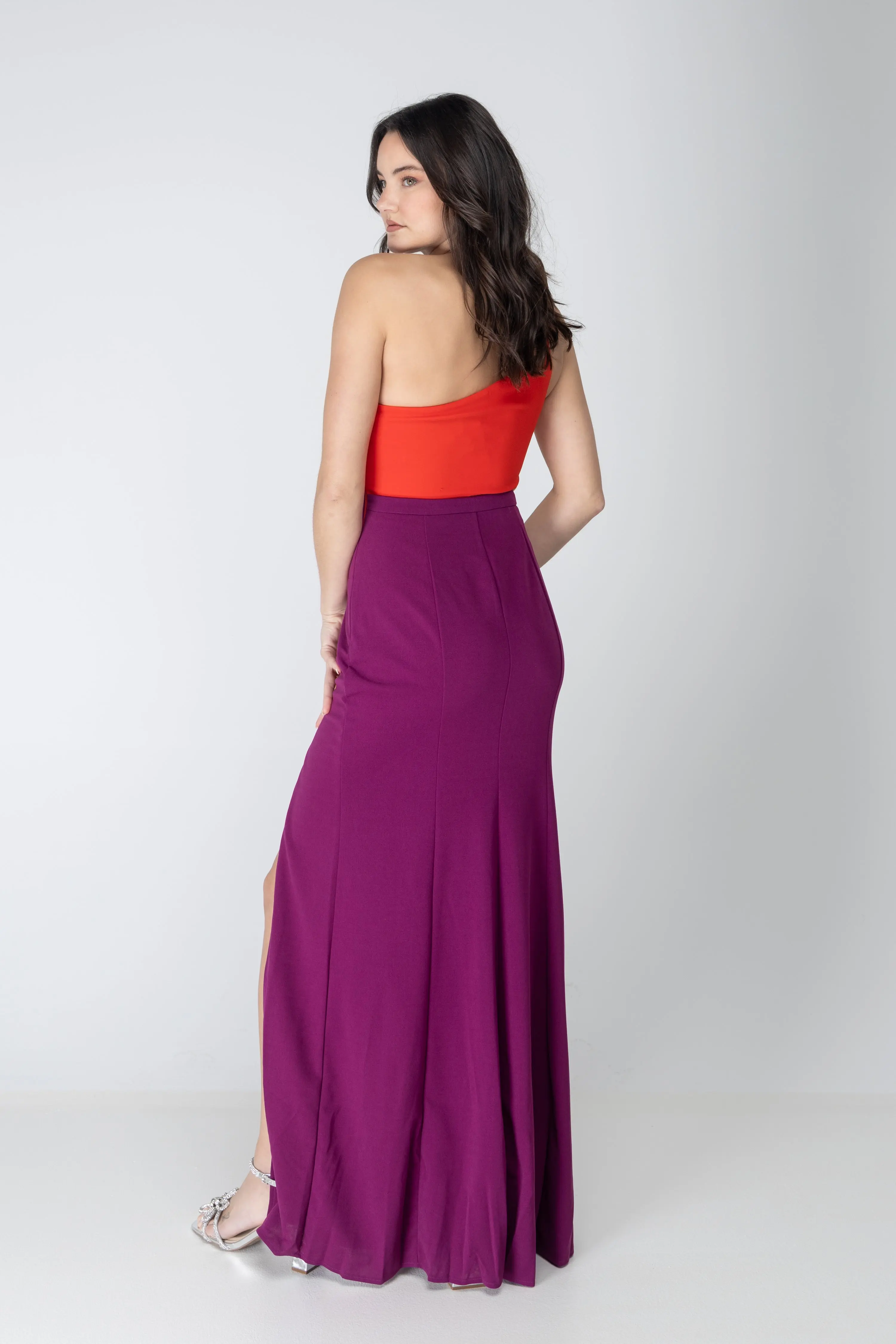 Color Block Maxi Dress - ALJEGJ