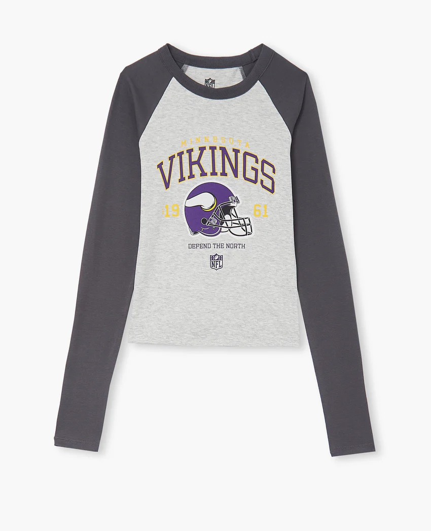 Pimkie T-shirt manches longues raglans avec print devant