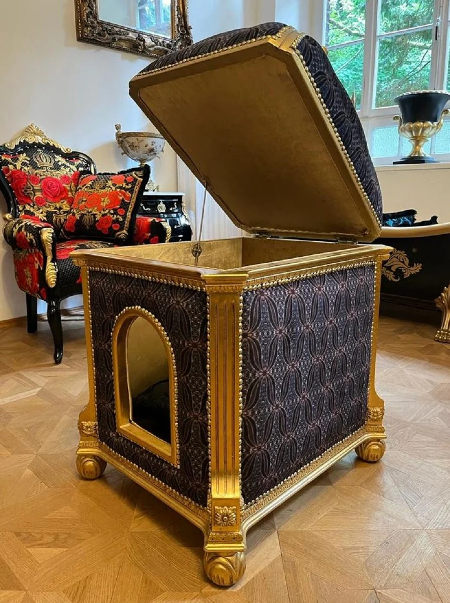 Pompöös by Baroque cat house purple / gold - Pompöös cat temple designed by Harald Glööckler - Pompöös animal furniture in the baroque style