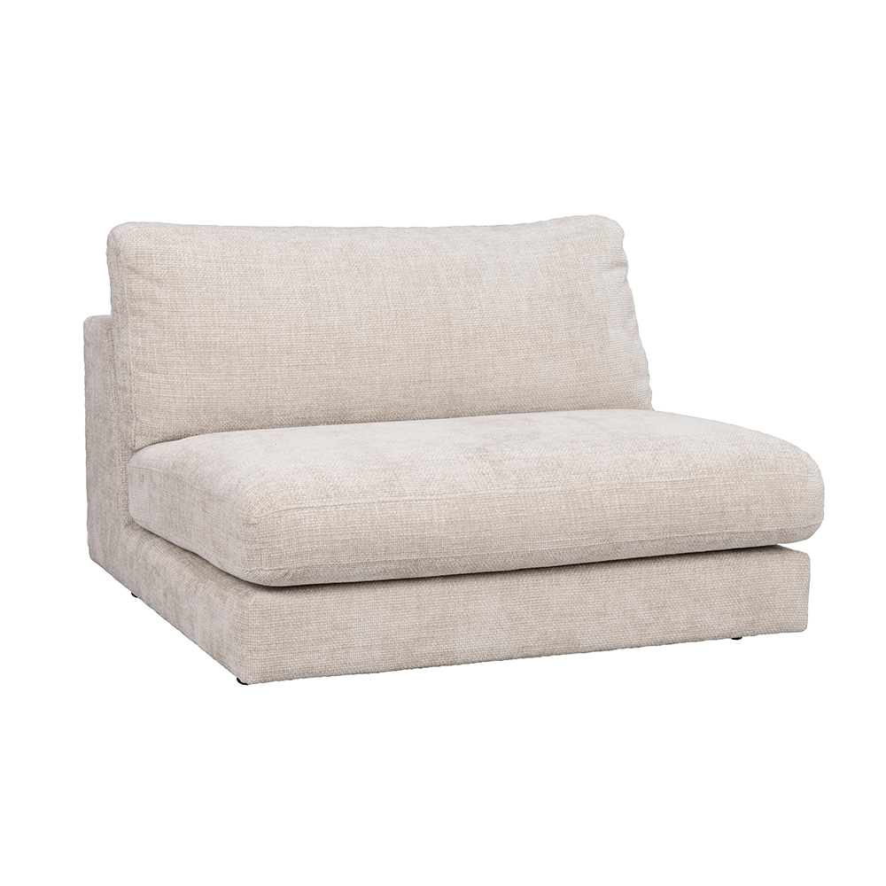 Modulair bankelement Duncan - 112 cm Lichtgrijs/beige