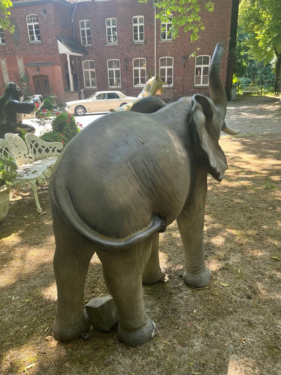 Luxury decorative sculpture XXL elephant – monumental elegance for inside and outside