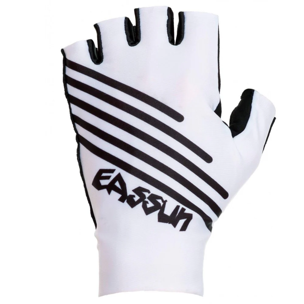 EASSUN AERO SHORT VENTILATED GLOVES - WHITE / BLACK