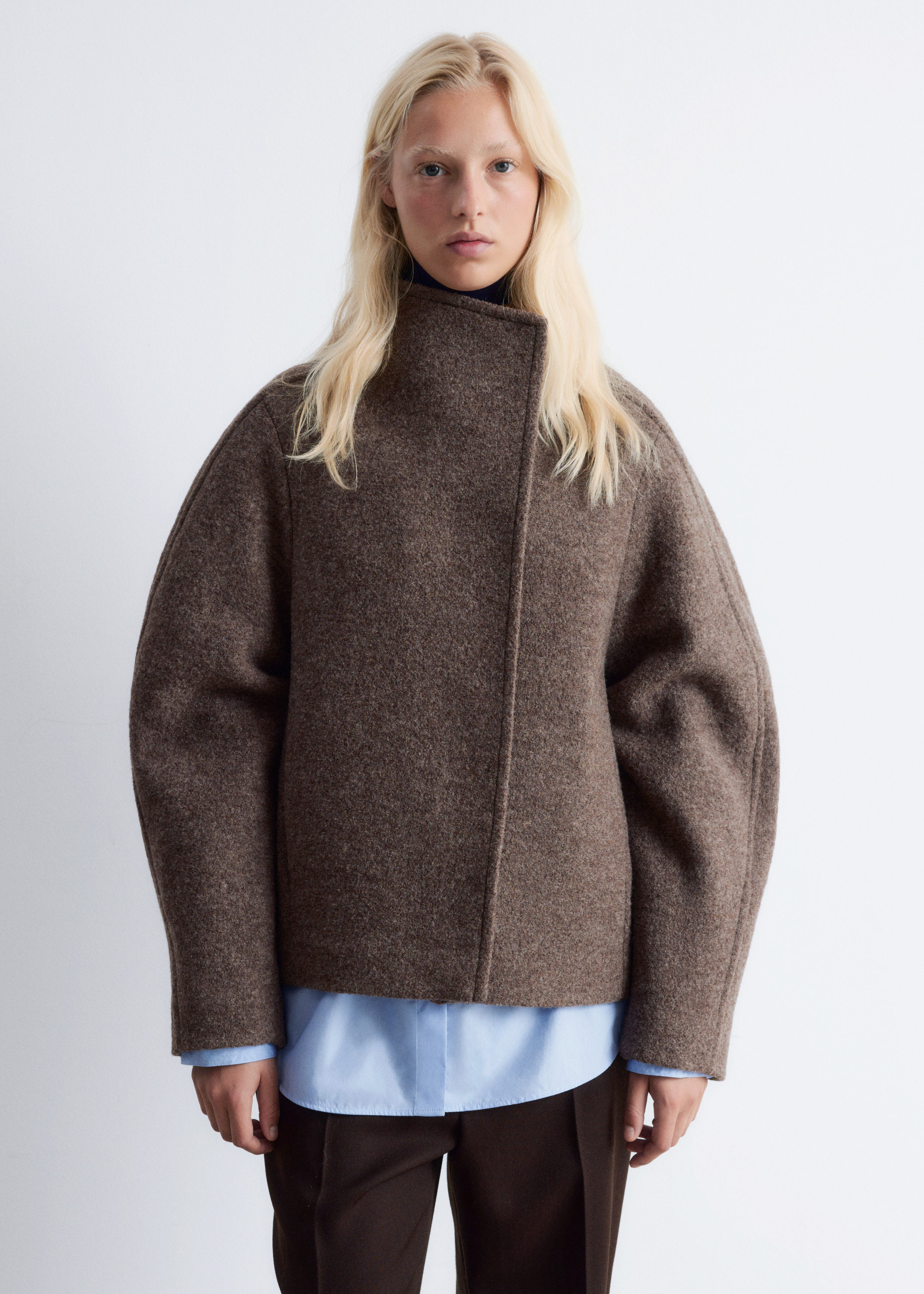 & Other Stories ASYMMETRIC WOOL JACKET