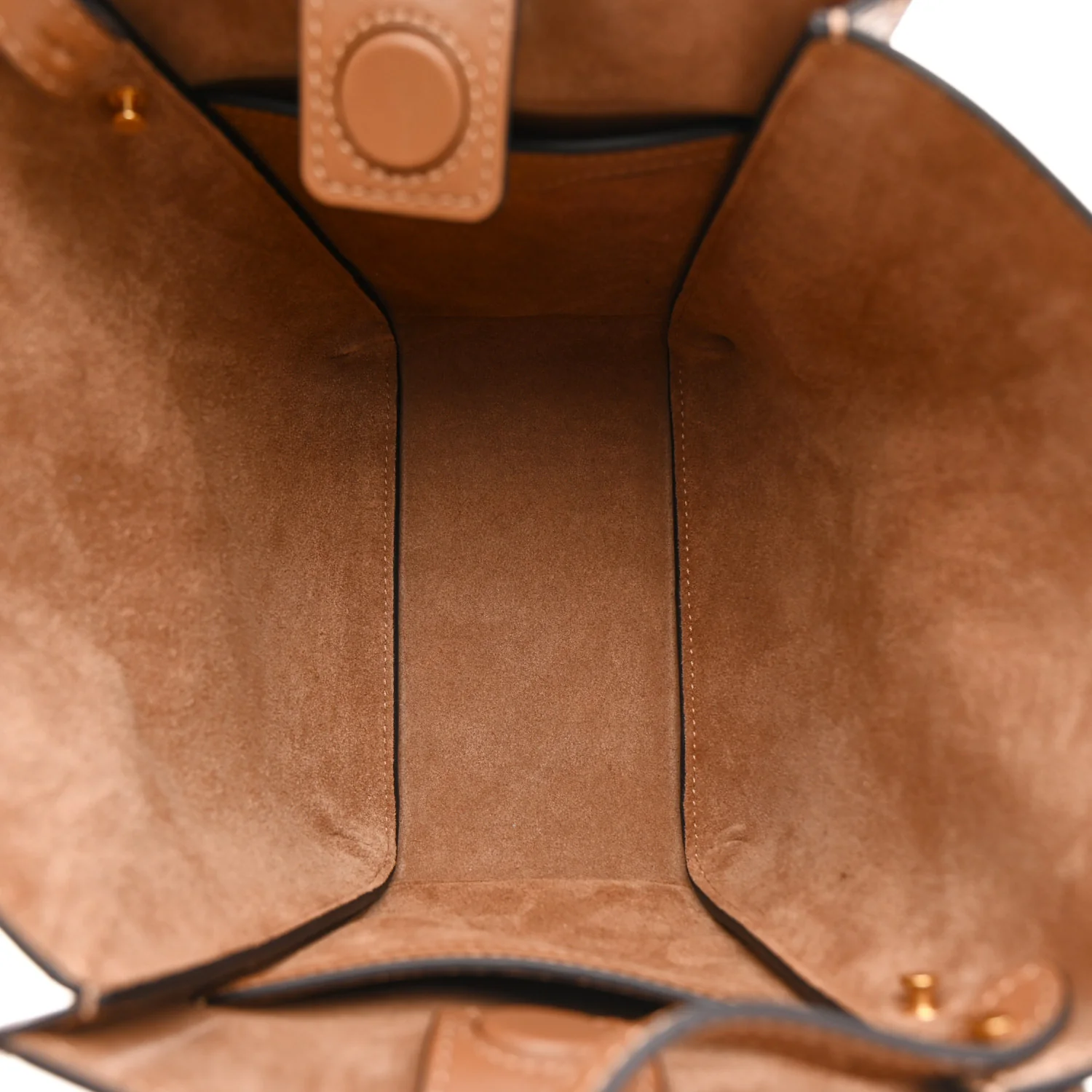 Silky Calfskin Mini Rider's Top Handle Bag Teak - Top Club