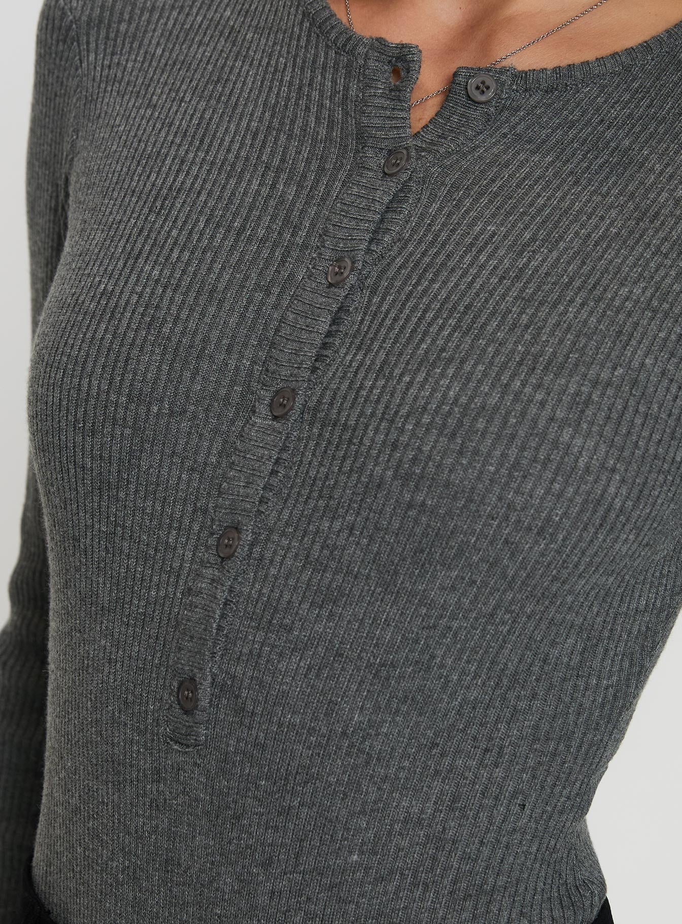 Kerra Long Sleeve Bodysuit Charcoal