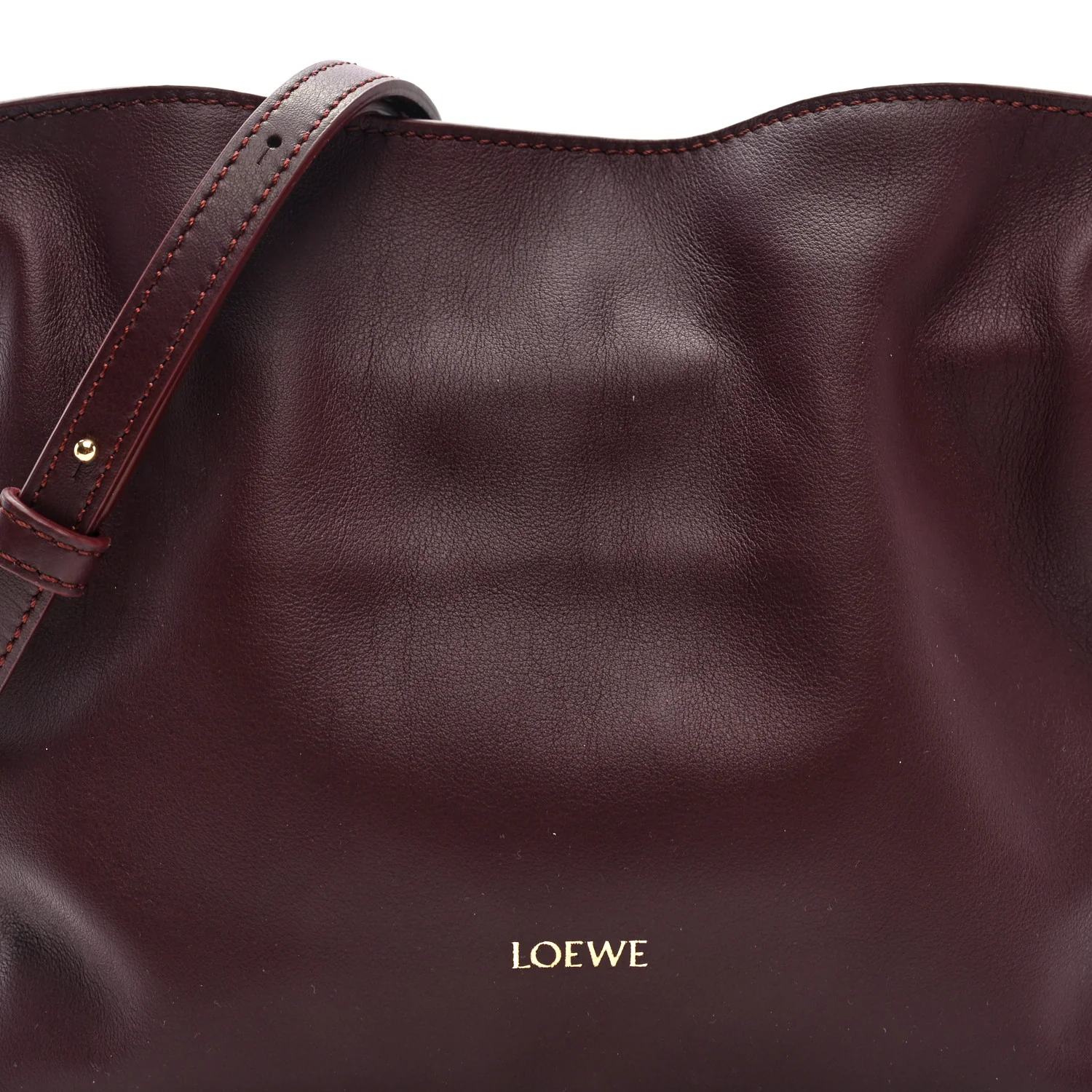 Calfskin Mini Flamenco Knot Clutch Dark Burgundy - Top Club
