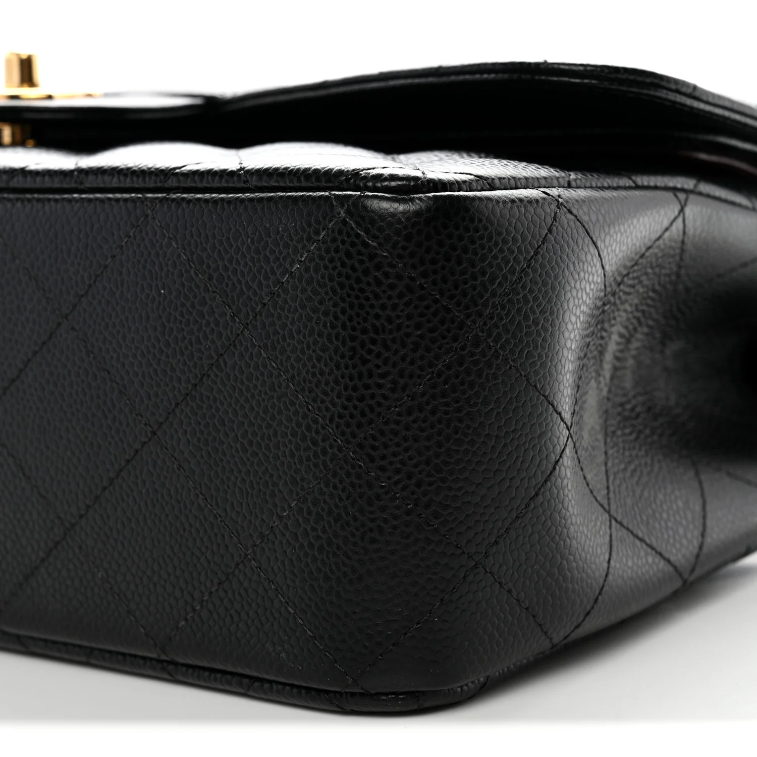 Caviar Quilted Jumbo Double Flap Black - Top Club