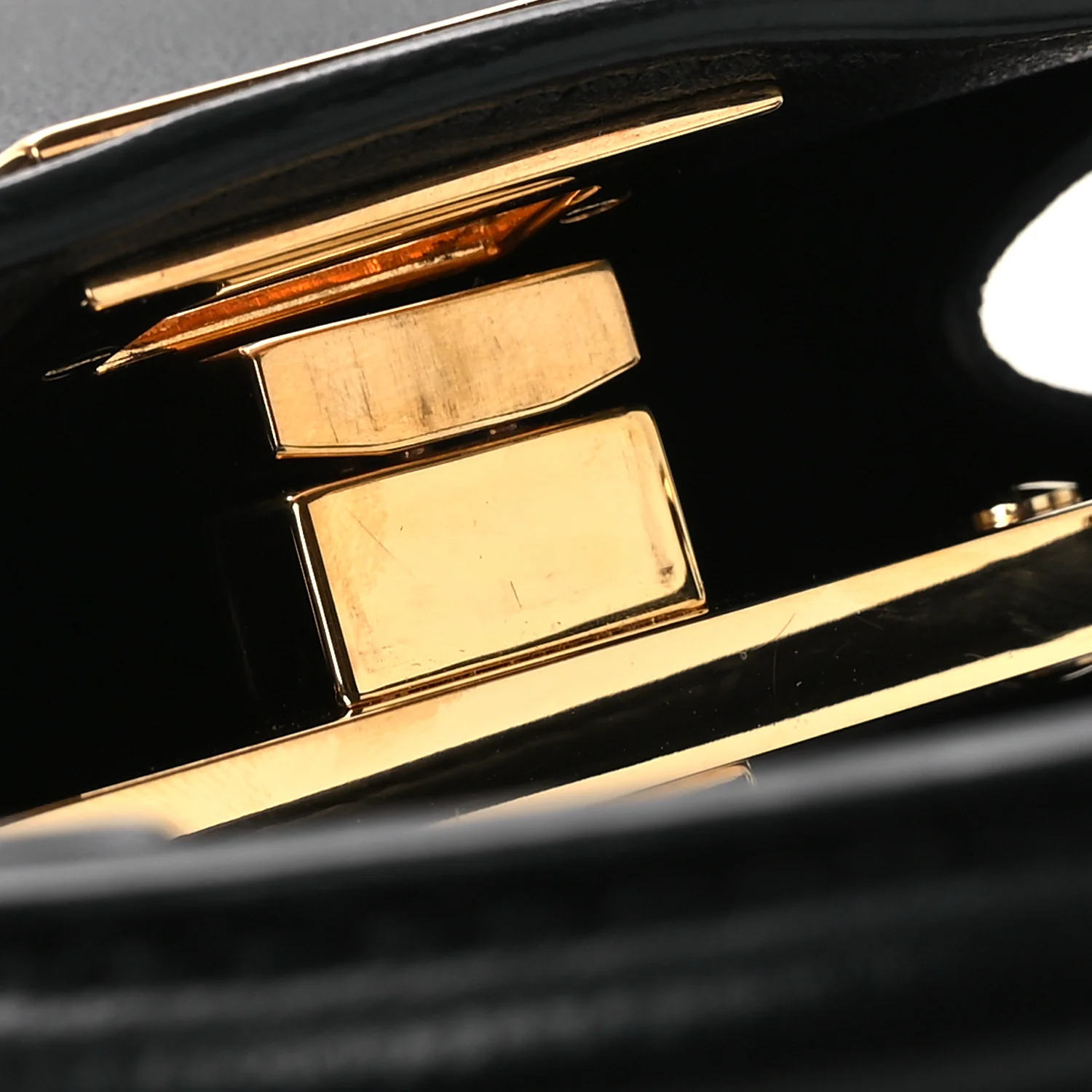 Shiny Nappa Petite Peekaboo I SEE U Satchel Black - Top Club