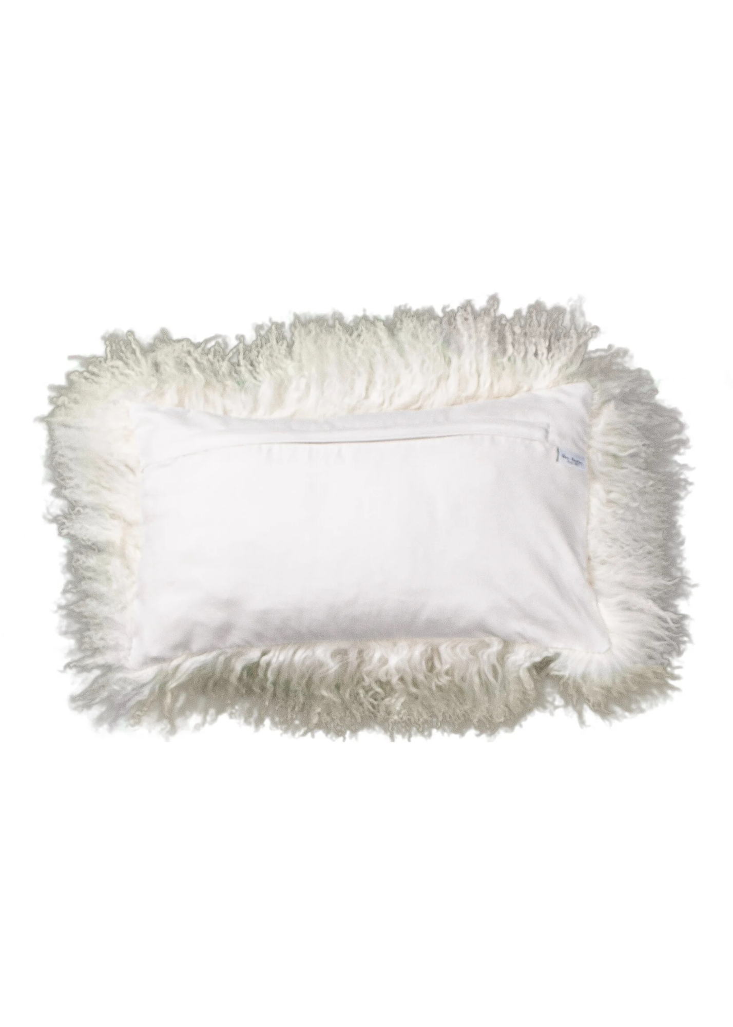 Kussen Tibetaans schapenvacht off-white 50x30 cm