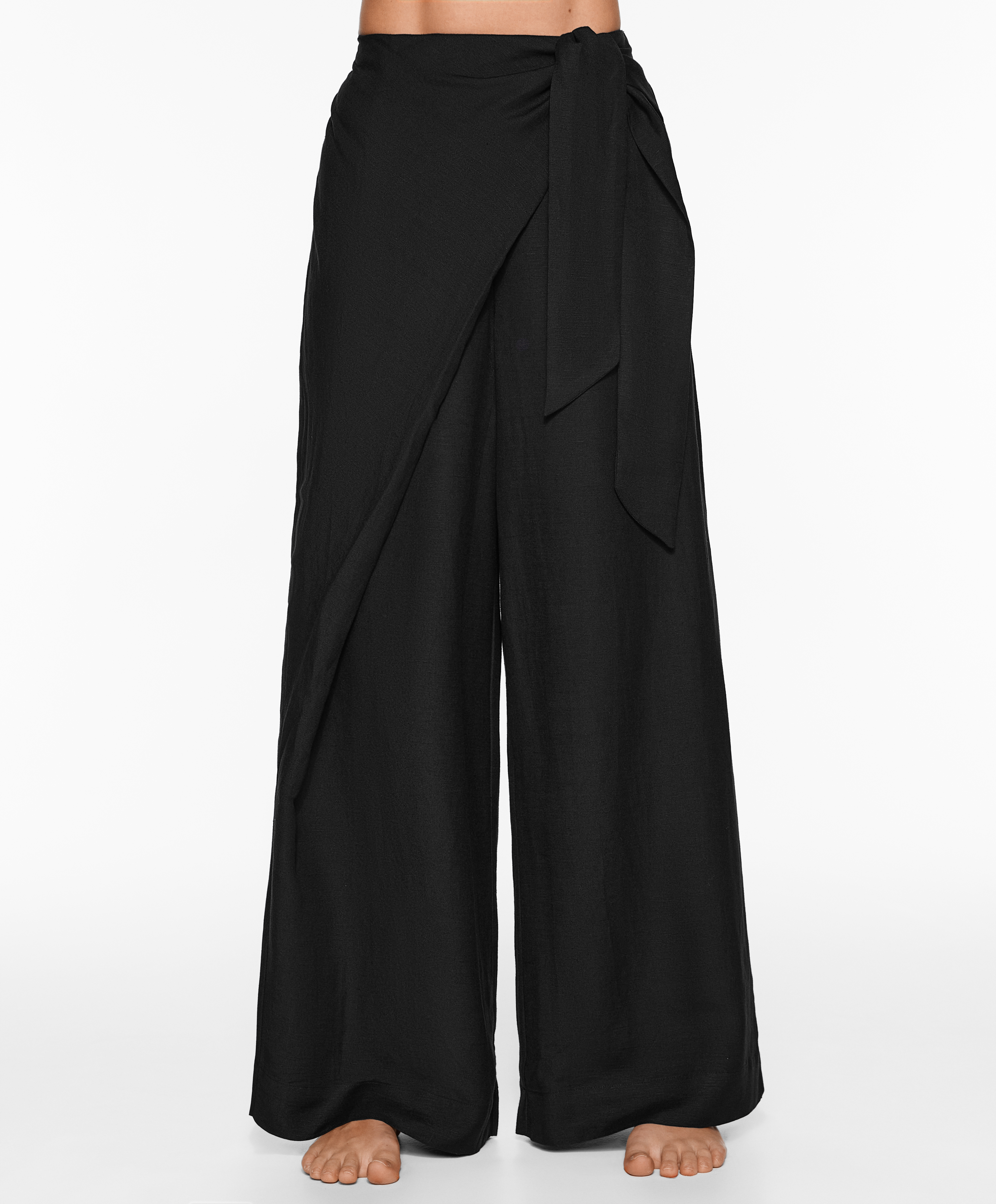 OYSHO Wrap trousers with linen