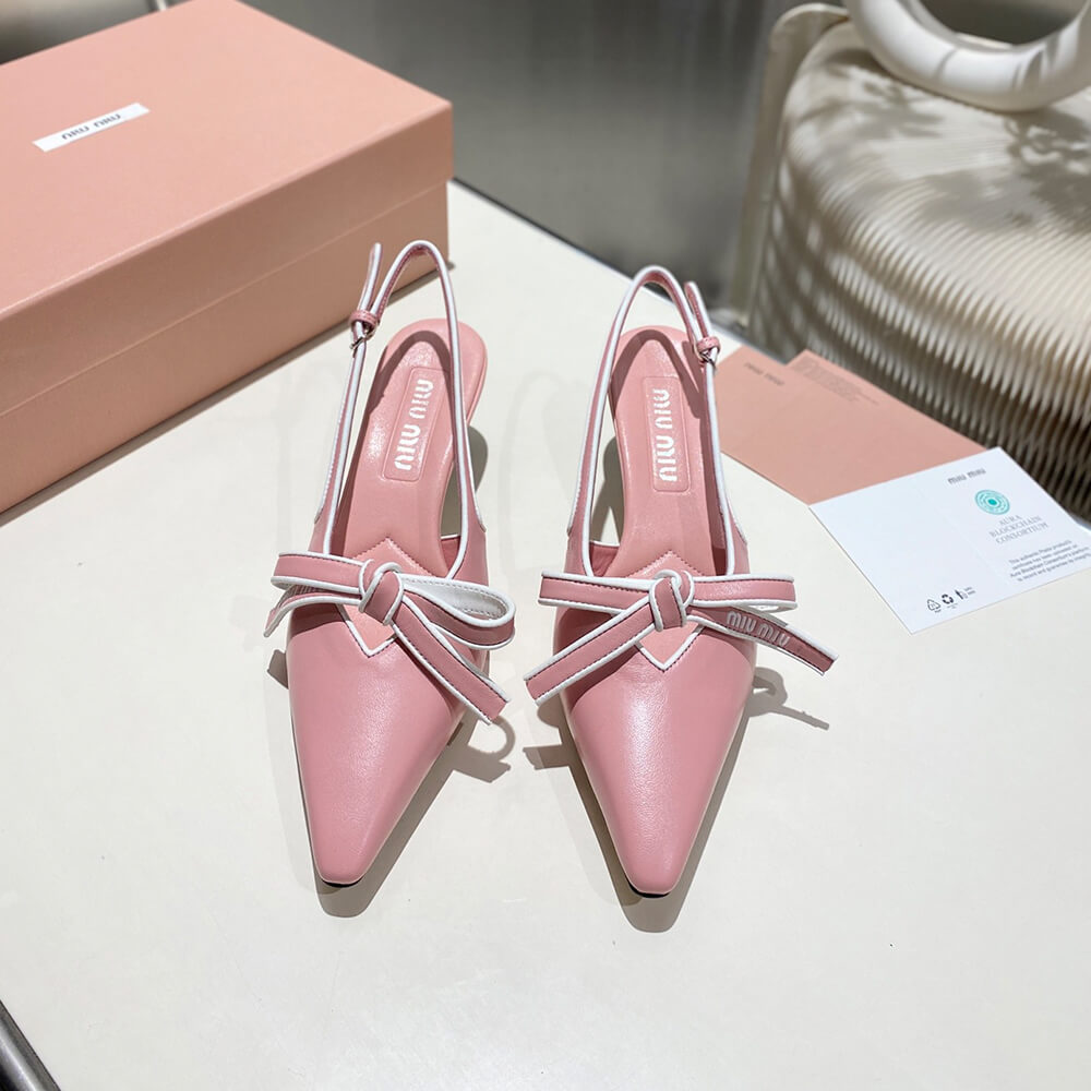 MiuMiu Nappa leather slingback pumps - Top Club