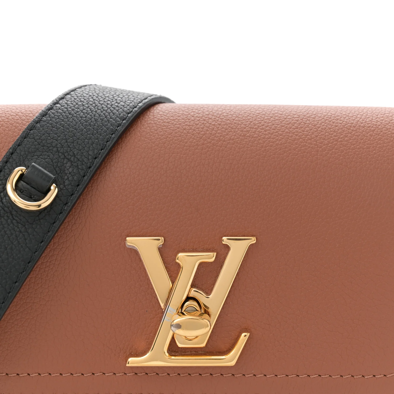 Grained Calfskin Lockme Tender Chataigne Brown - Top Club