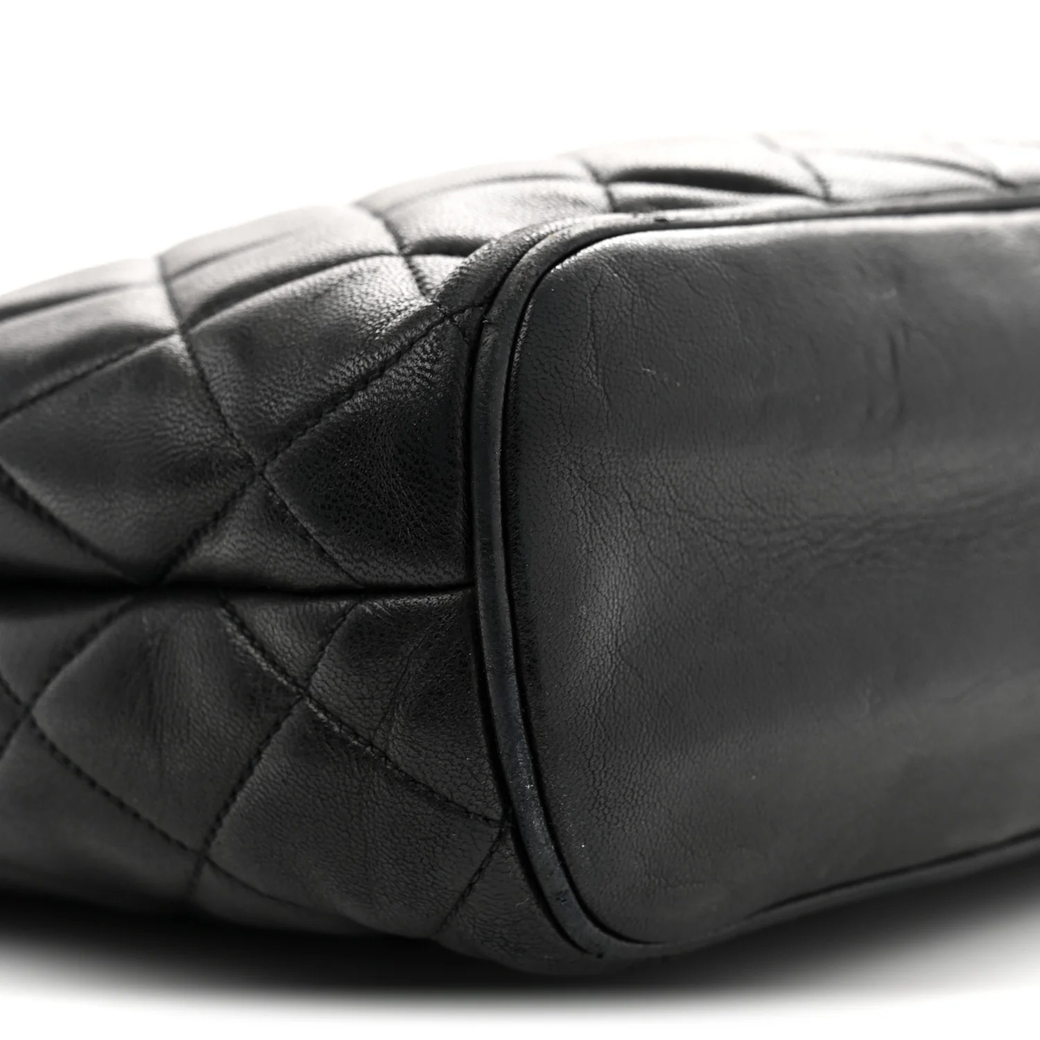 Lambskin Quilted Shoulder Bag Black - Top Club