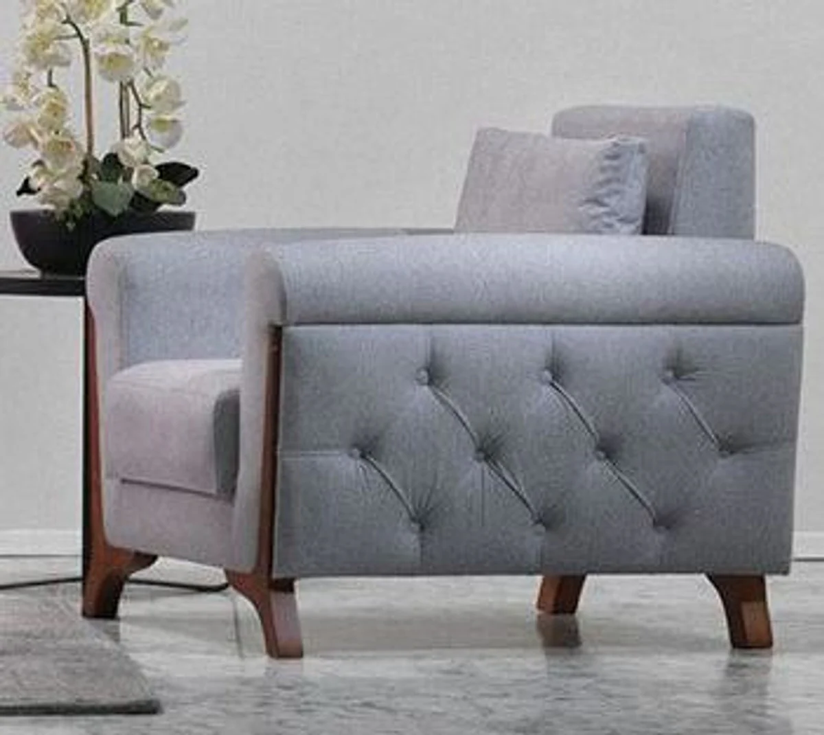 Designer Club Armchair Hamburg Taupe-Grey - Hotel Furniture