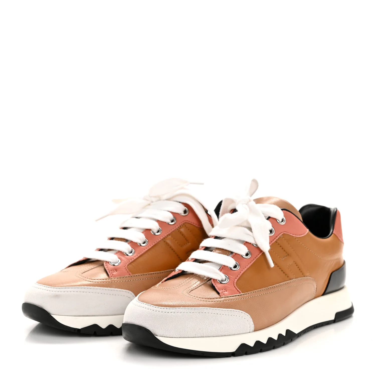 Calfskin Suede Womens Trail Sneakers 37 Multicolor - Top Club