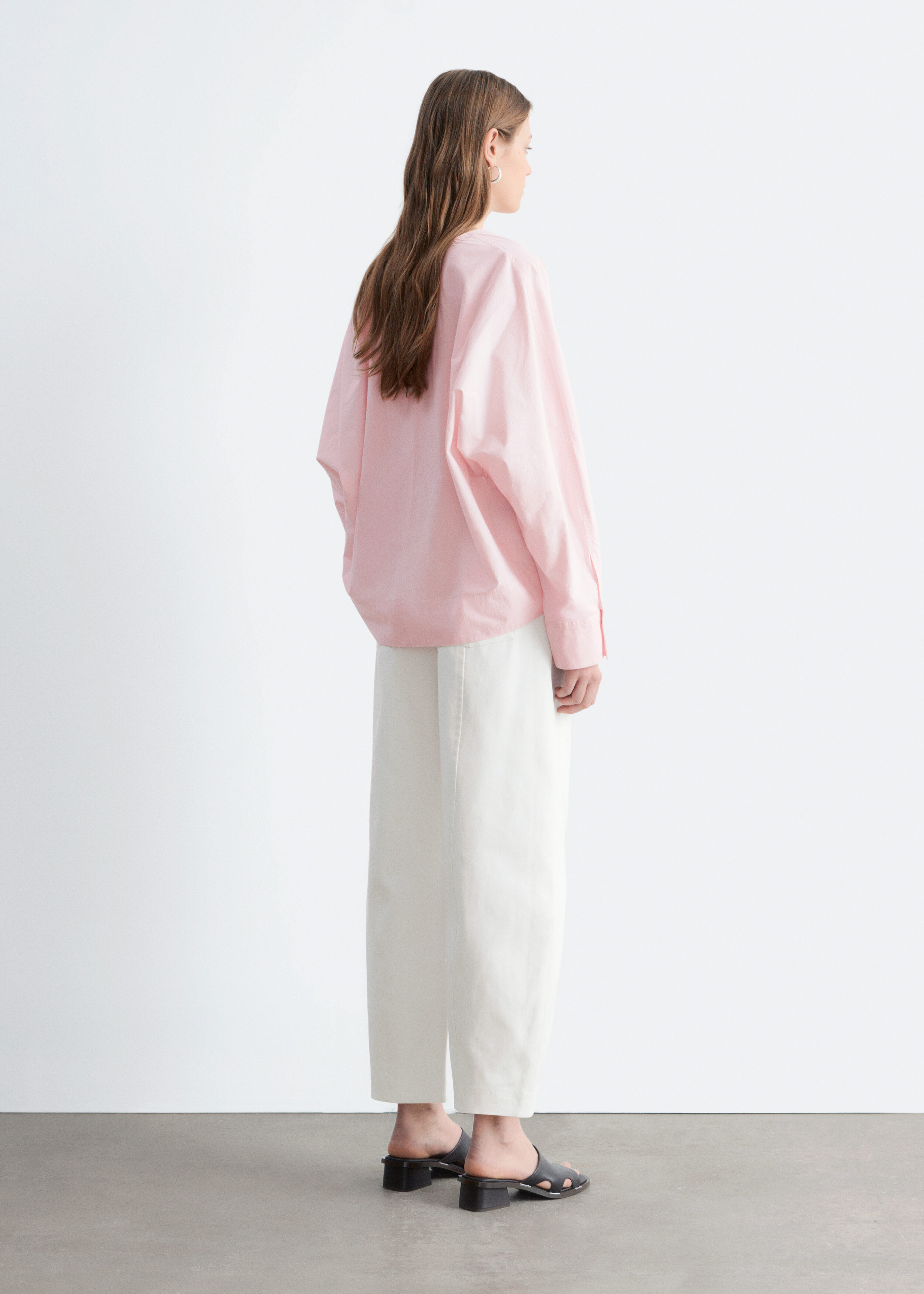 & Other Stories BARREL-LEG COTTON TWILL TROUSERS