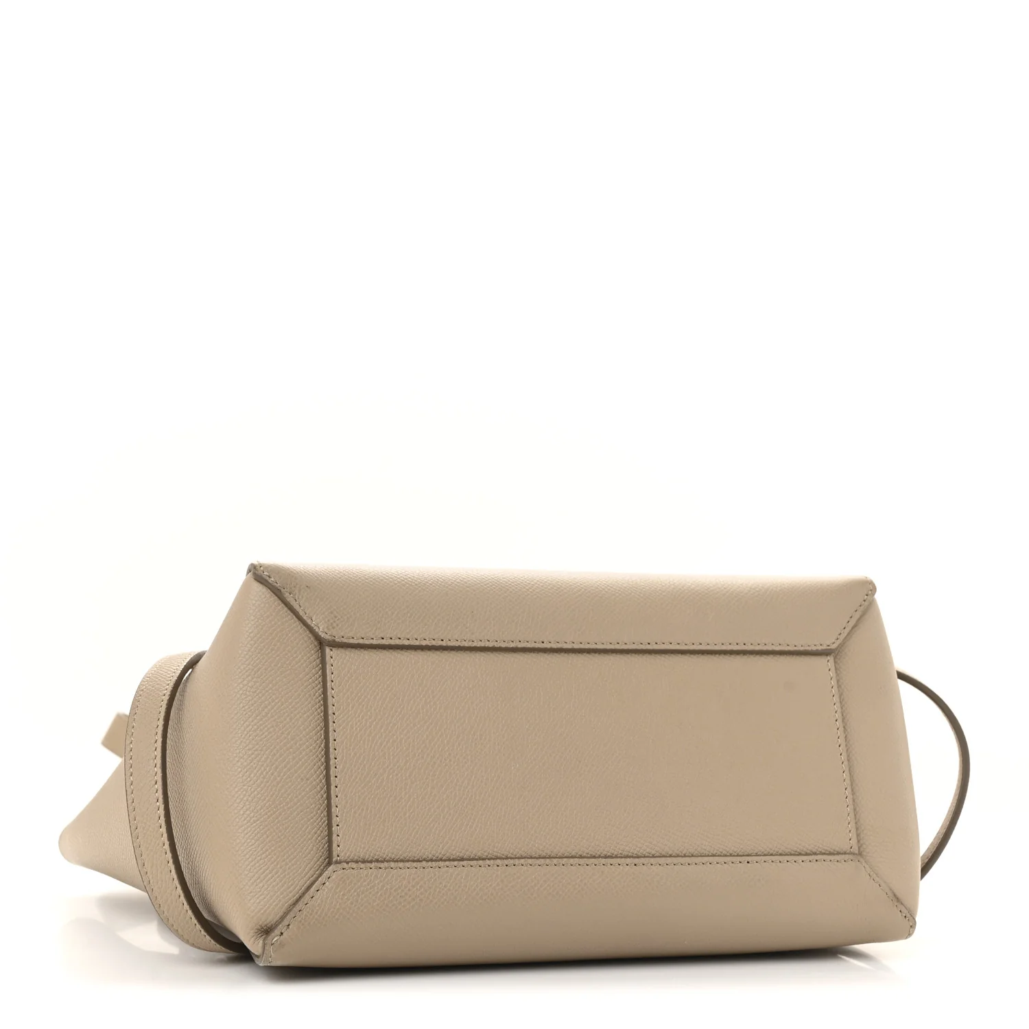 Grained Calfskin Micro Belt Bag Light Taupe - Top Club