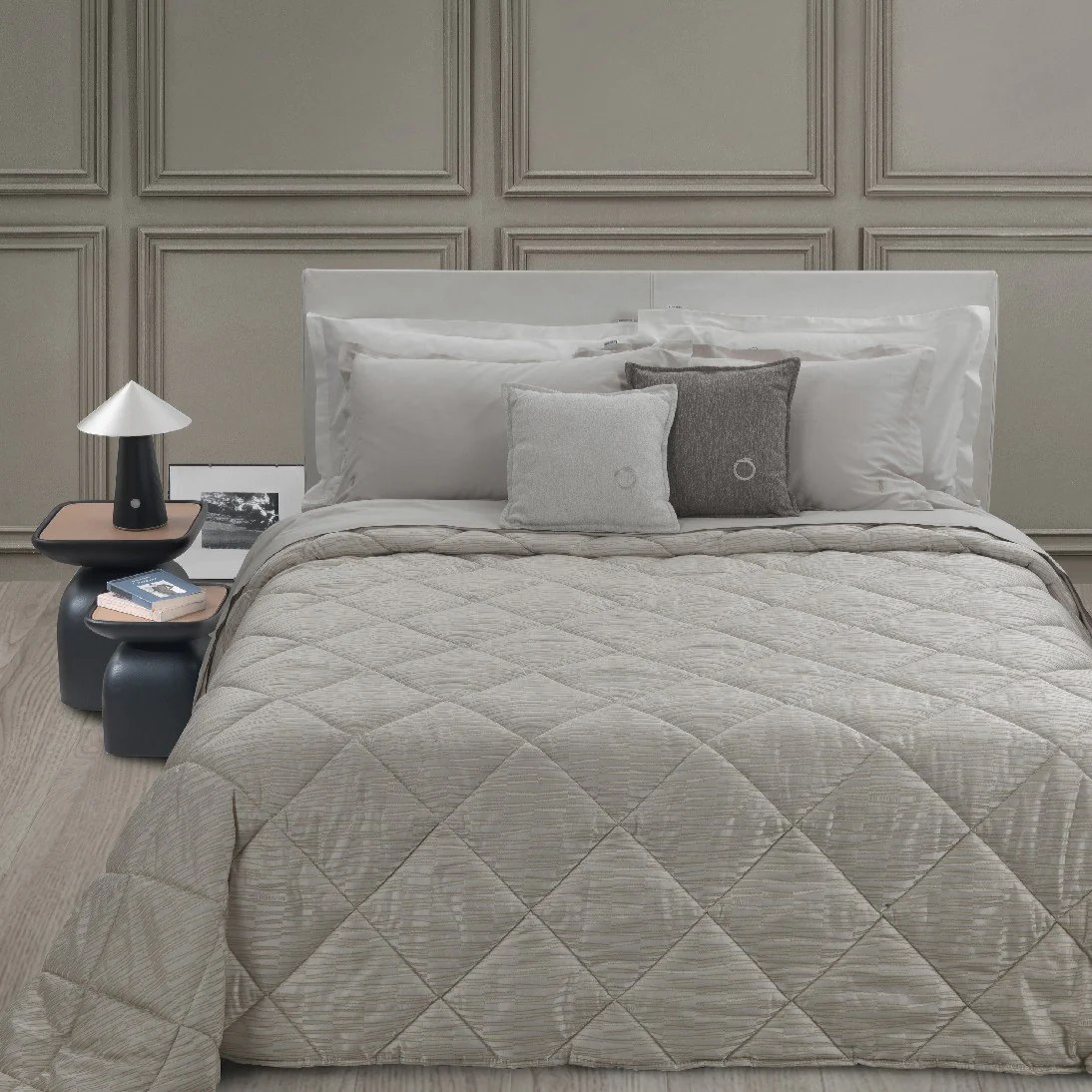 Trapunta In Raso Jacquard Tract Matrimoniale