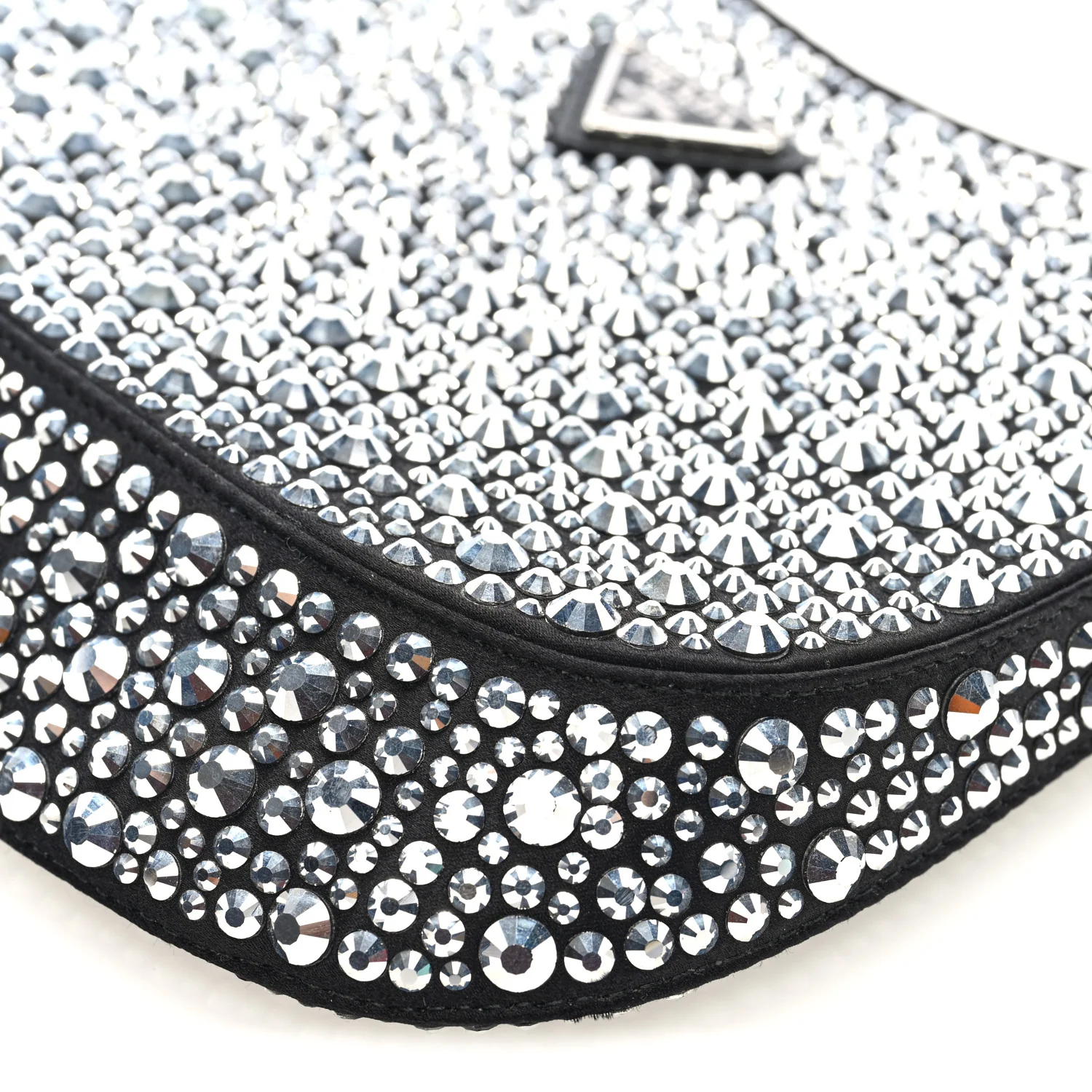 Satin Crystal Cleo Adjustable Strap Shoulder Bag Metal - Top Club