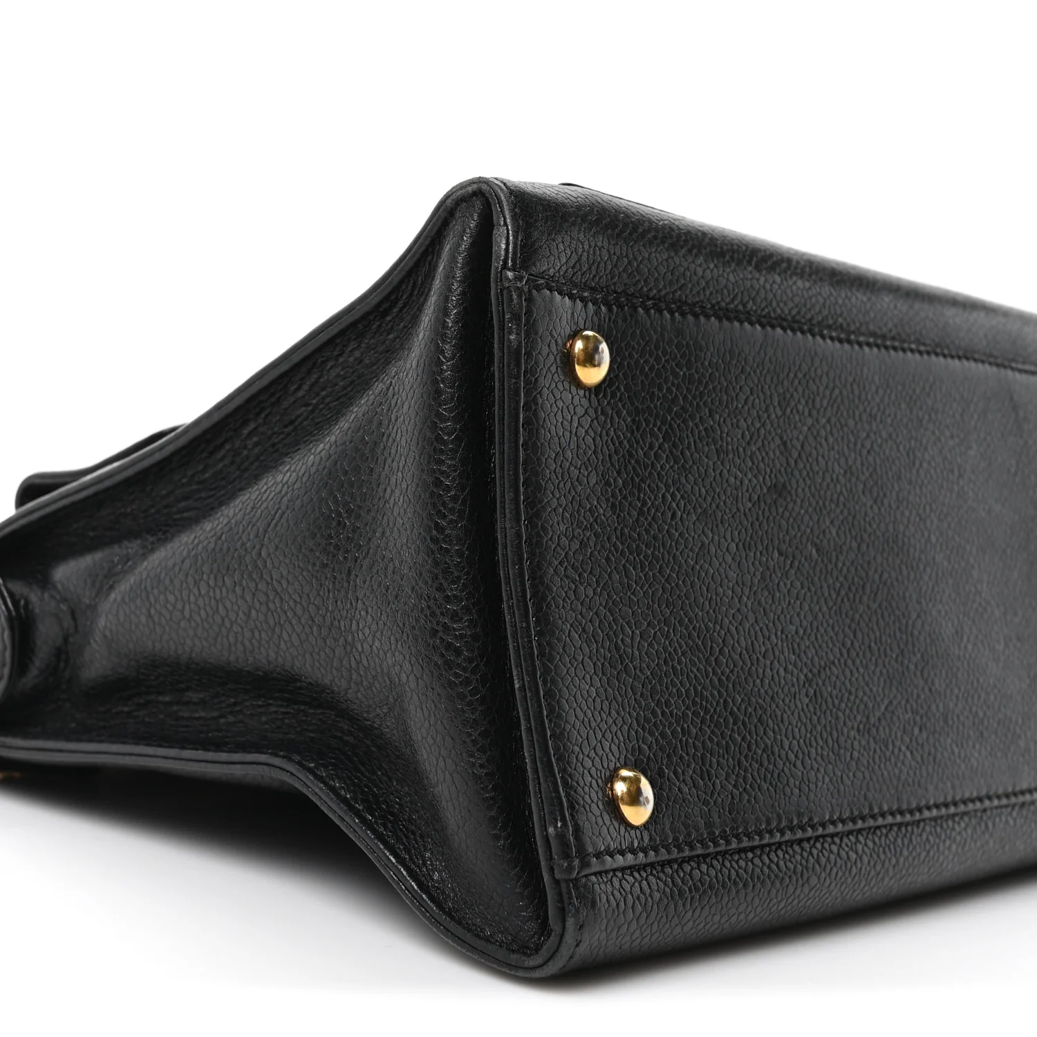 Caviar Flap Shoulder Bag Black - Top Club