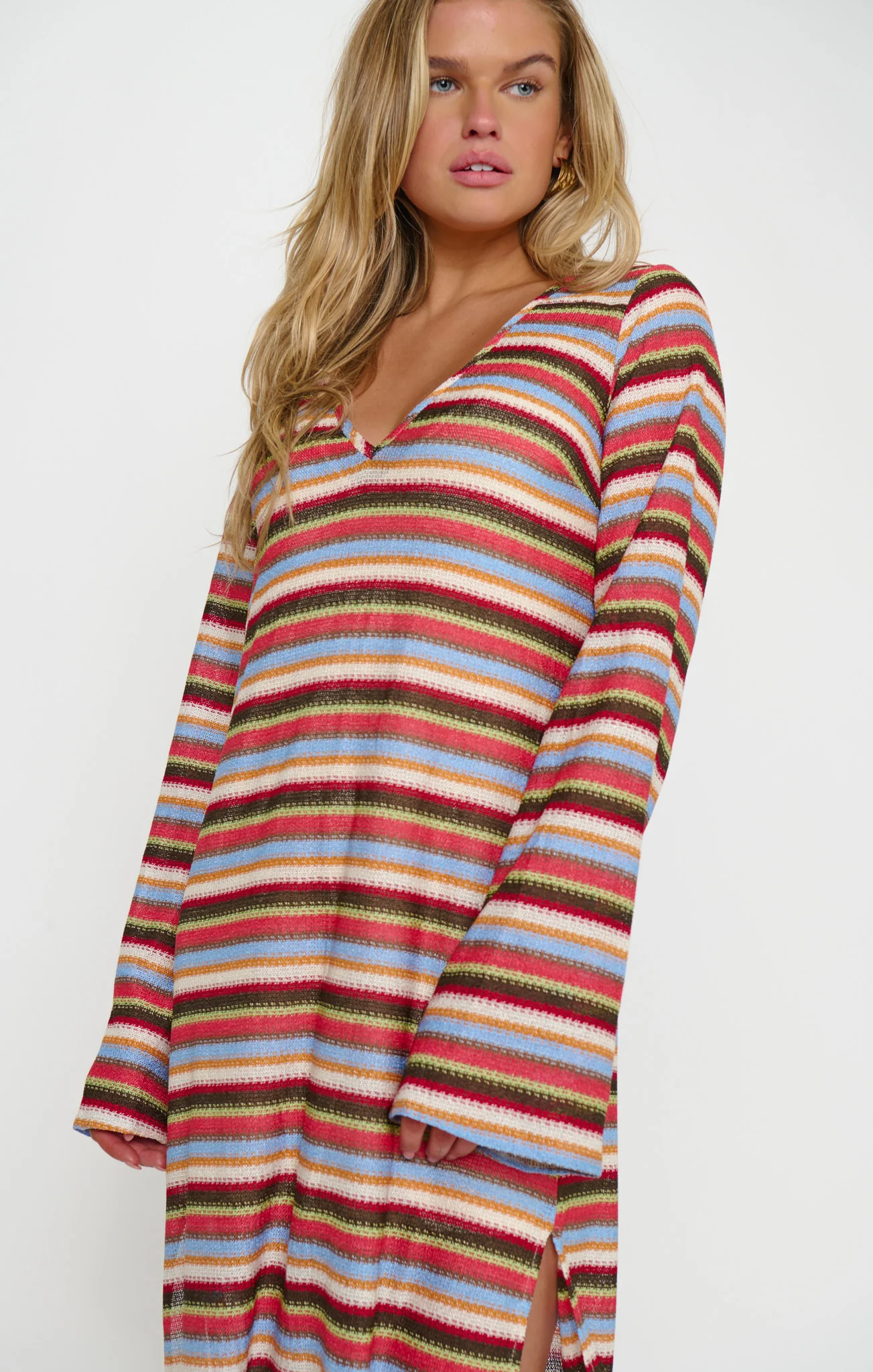 Staycation Coverup ~ Sunkissed Stripe Knit