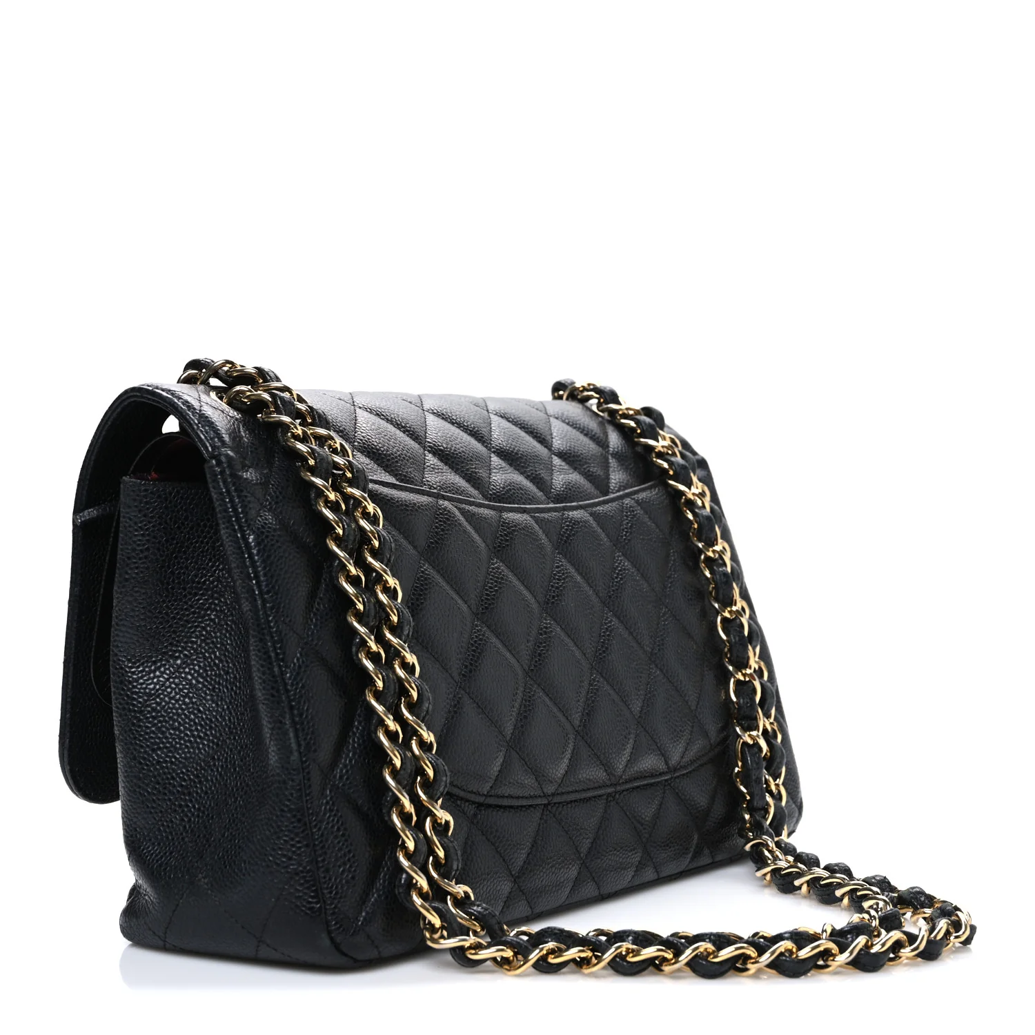 Caviar Quilted Jumbo Double Flap Black - Top Club