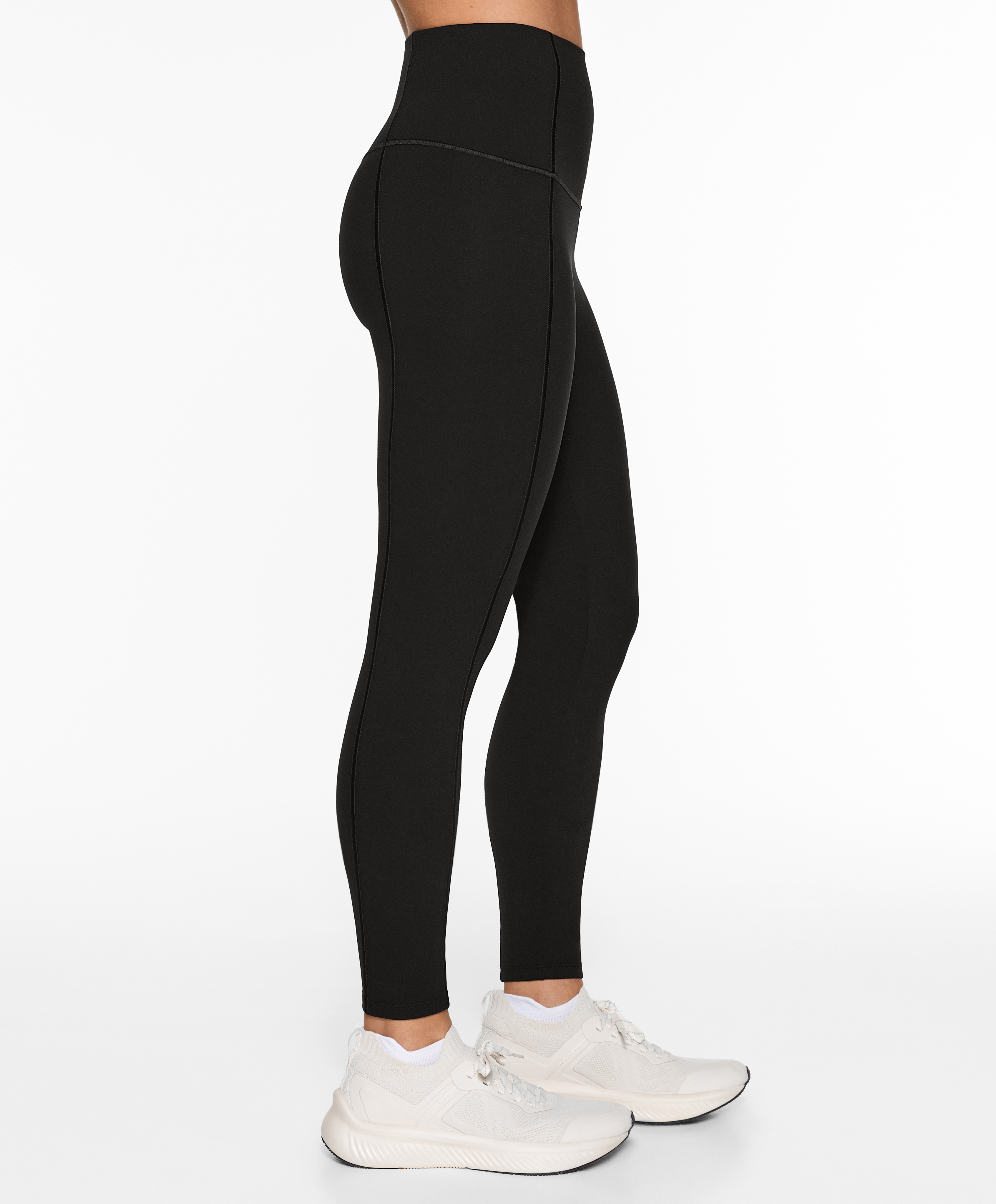 OYSHO Comfortlux super-high-rise 65cm ankle-length leggings with overlocking detail