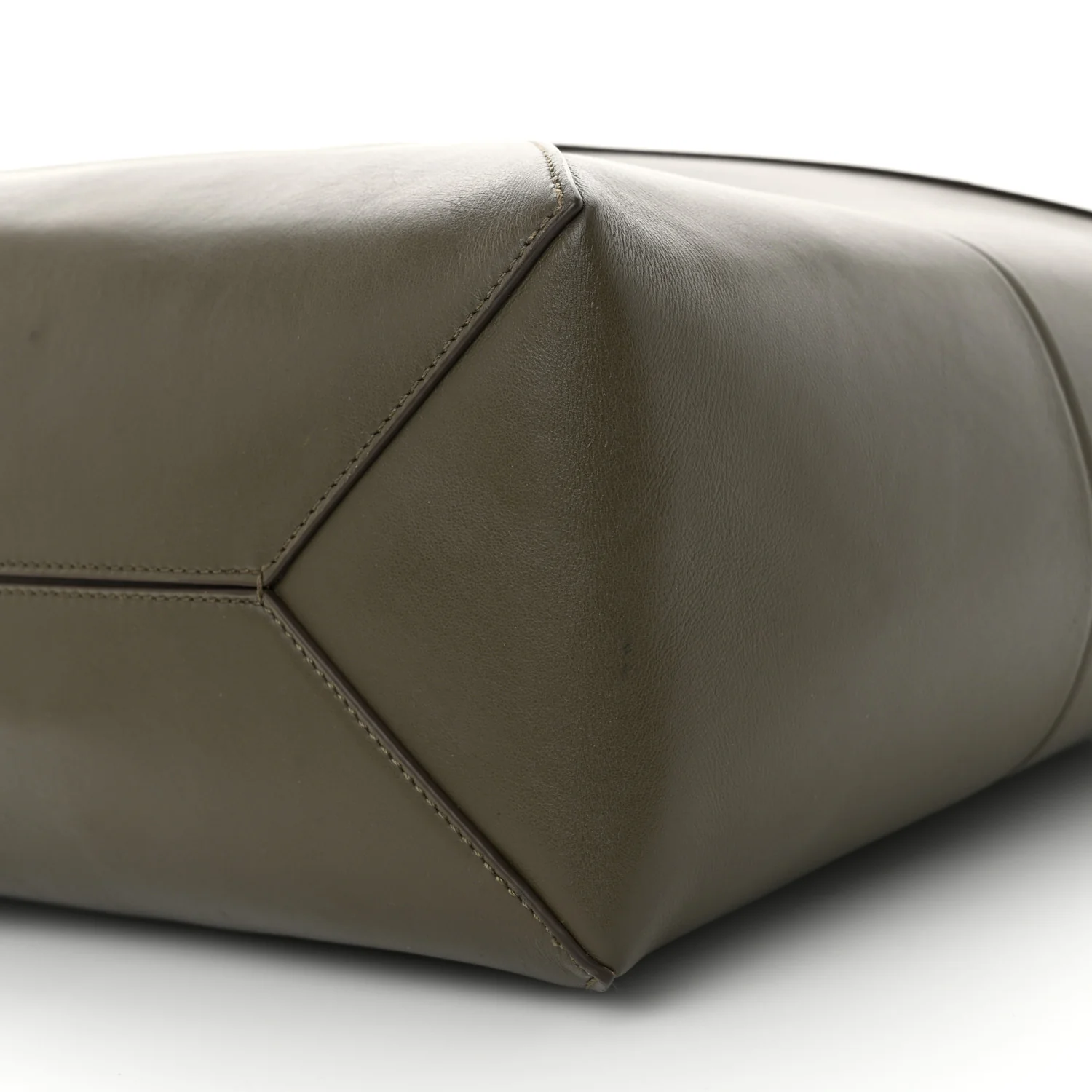 Shiny Calfskin Medium Puzzle Fold Tote Umber - Top Club
