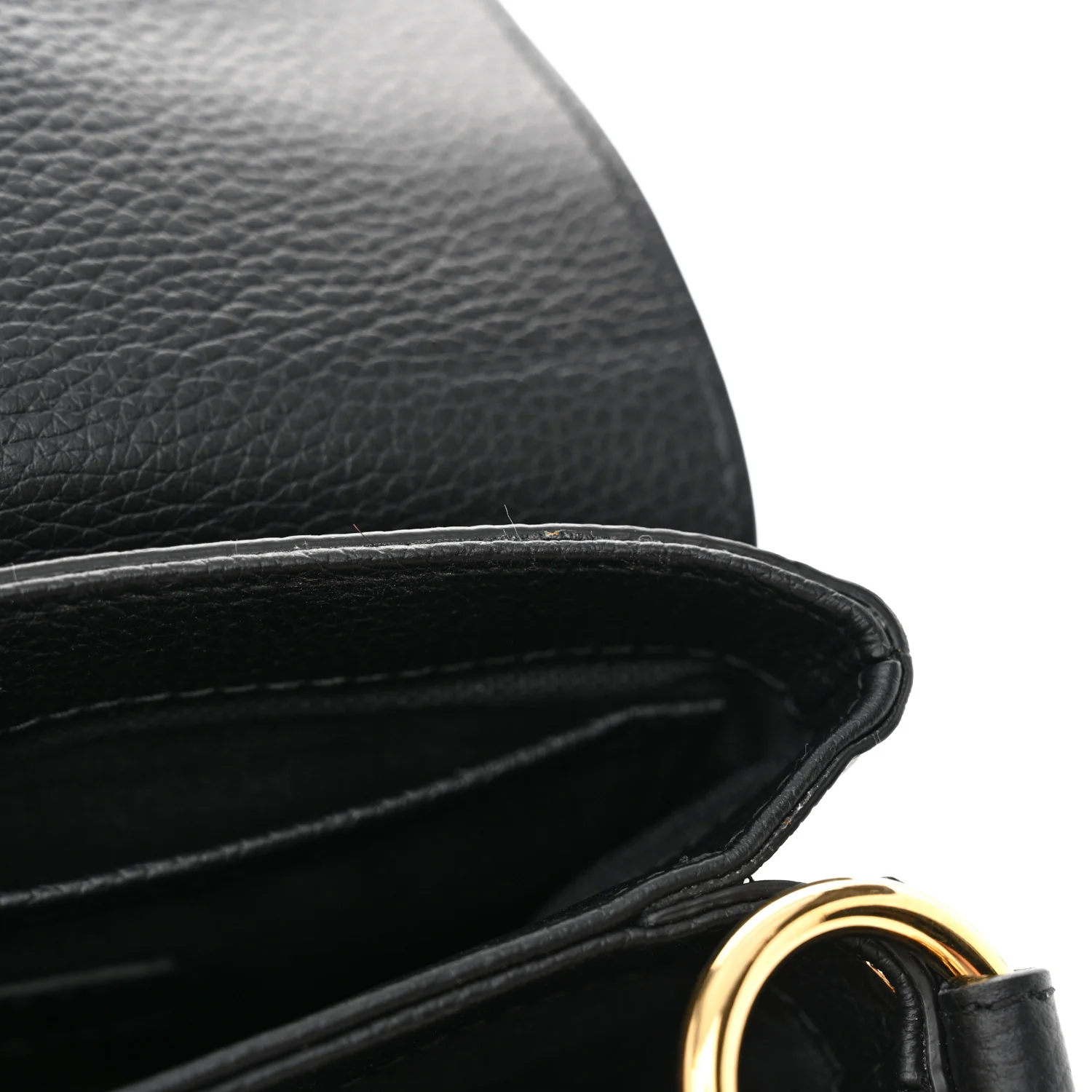 Calfskin Small Twin Skull Chain Crossbody Black - Top Club