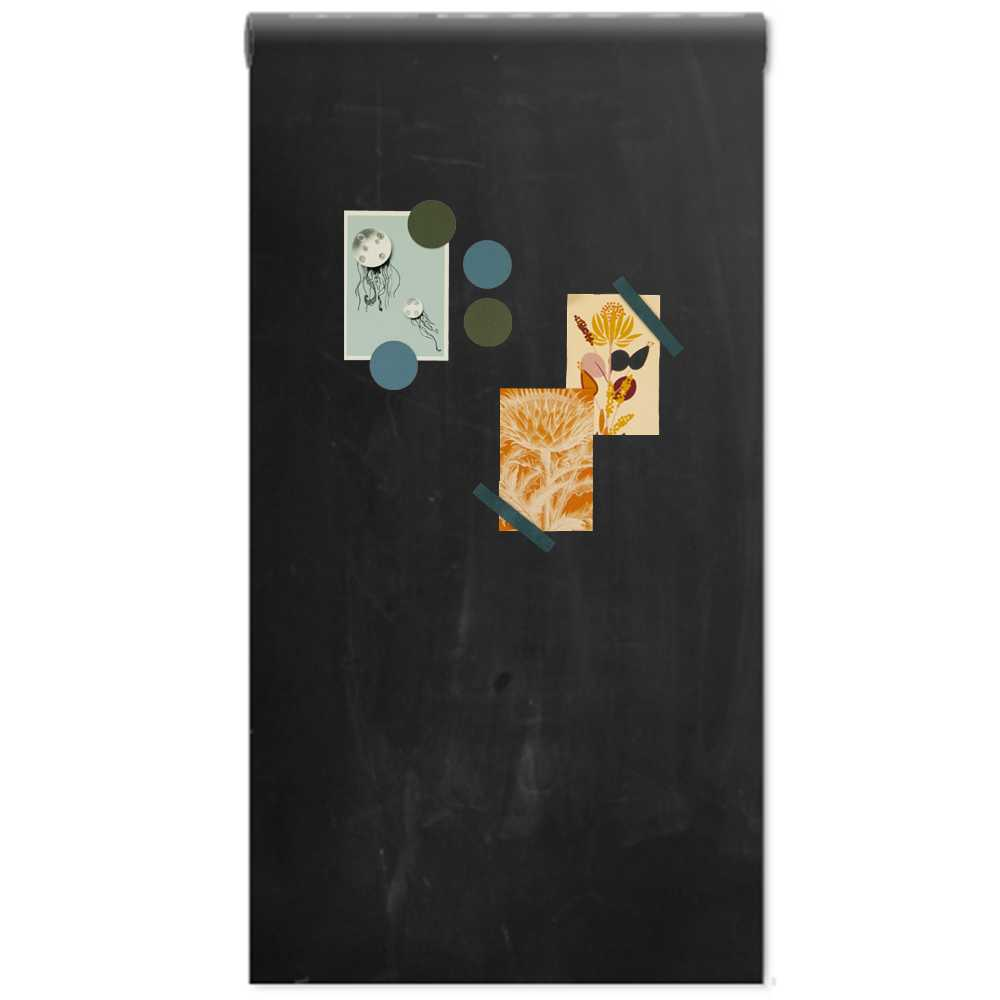 Magneetbehang mat – krijtbord oudzwart 100x250 cm