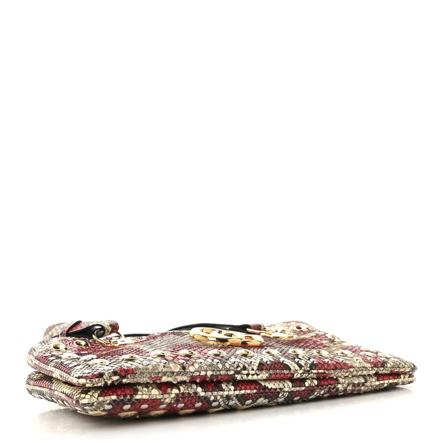 Snakeskin Large Arli Top Handle Bag Pink Beige - Top Club